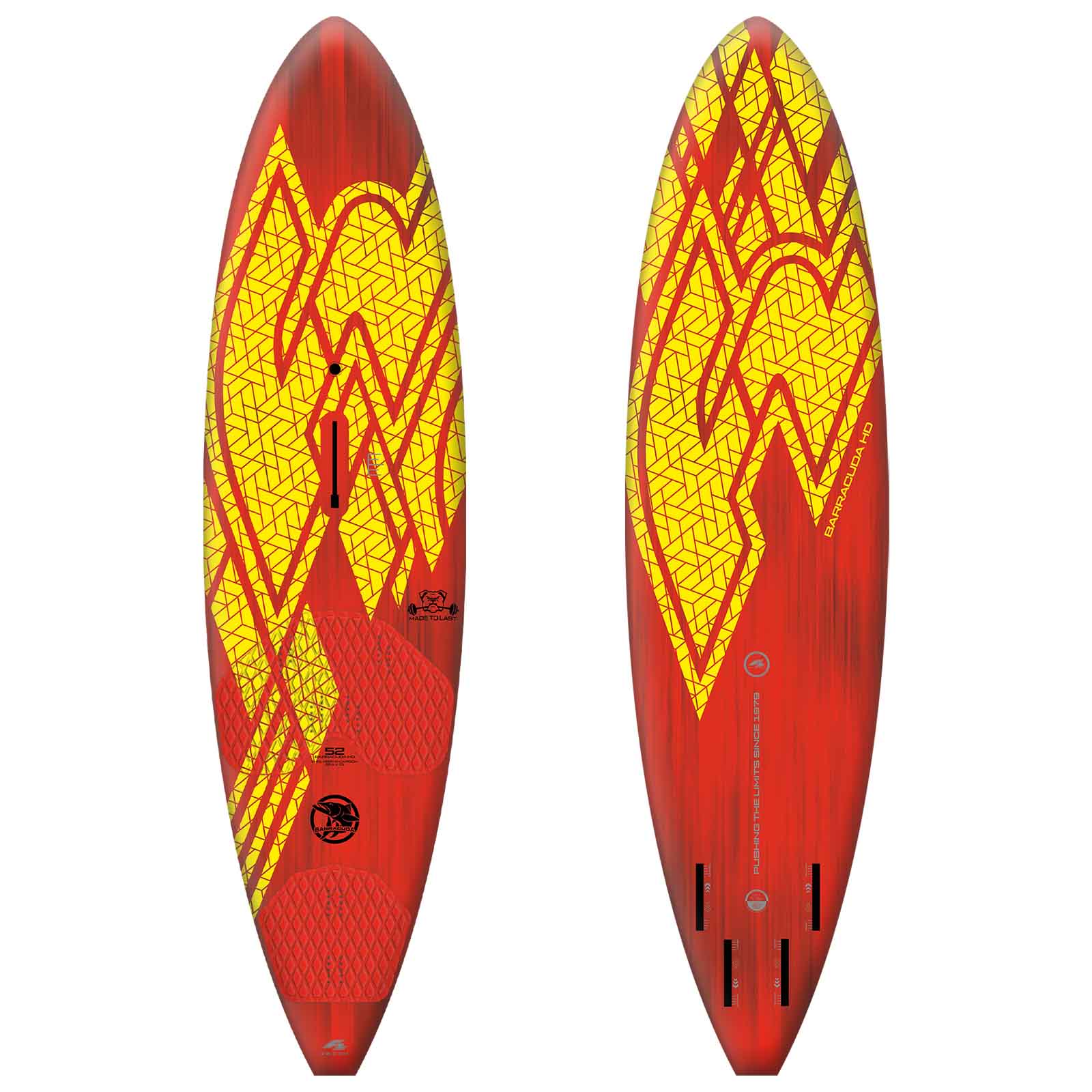 F2 Junior Windsurfboard Barracuda HD Youth 58 l Rot/Gelb
