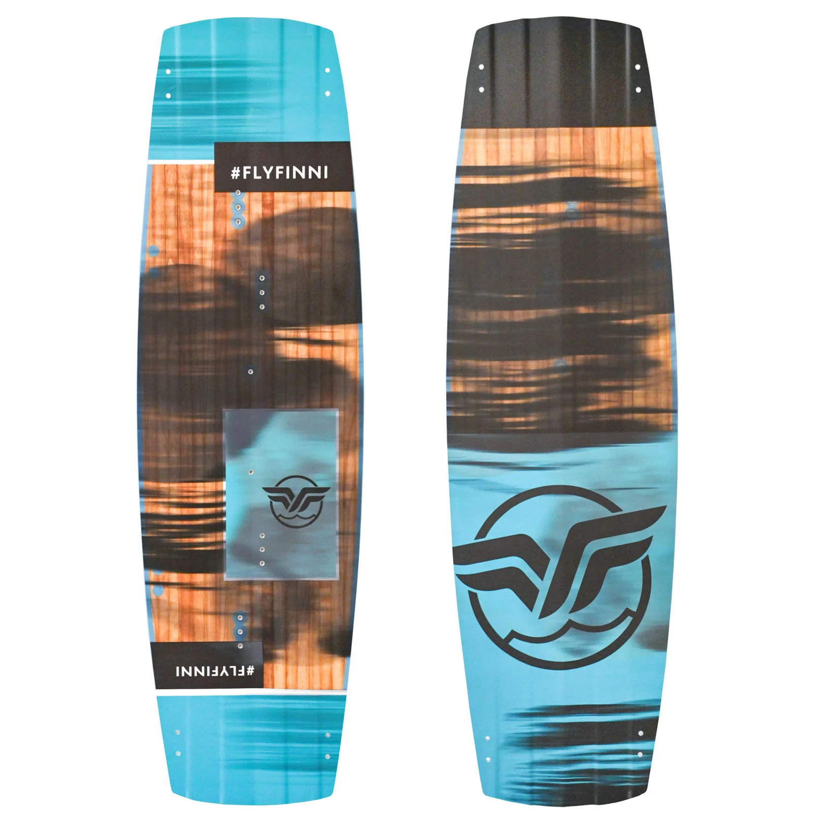 F2  Kiteboard Finn Flügel Promodel Wood Komplett 132cm Türkis - Image 7