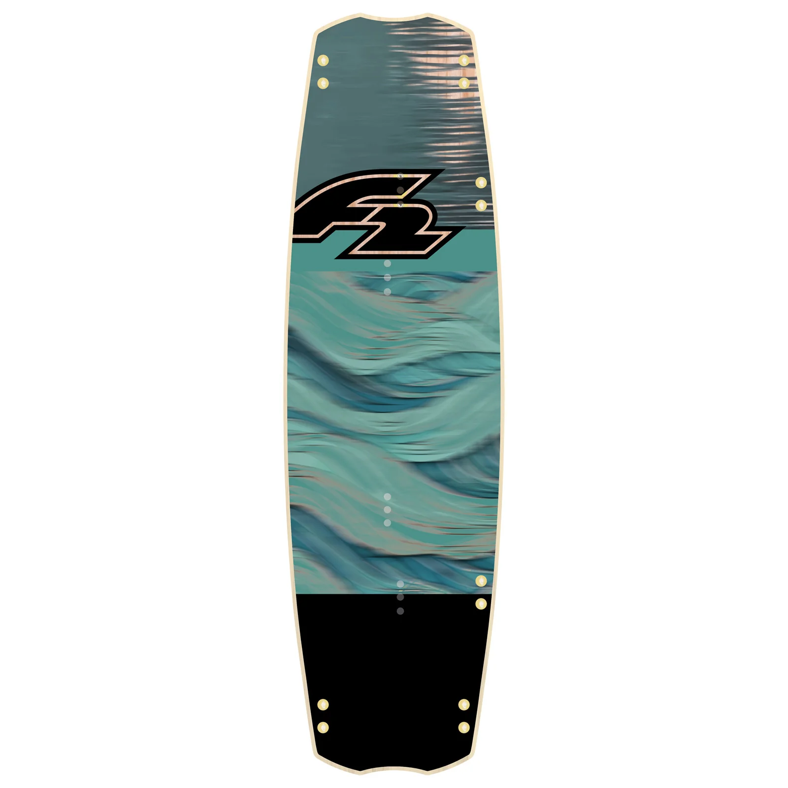 F2  Kiteboard Ride Wood Ocean Kitesurf Board 137cm Aqua - Image 9