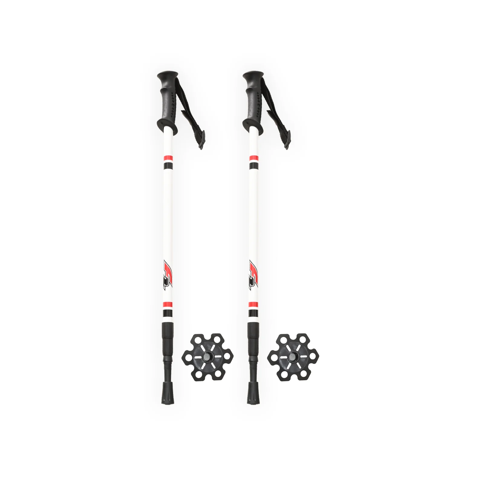 F2  Langlauf Ski Stöcke Vario Pole Tour Verstellbar 60-130cm Weiss - Image 3