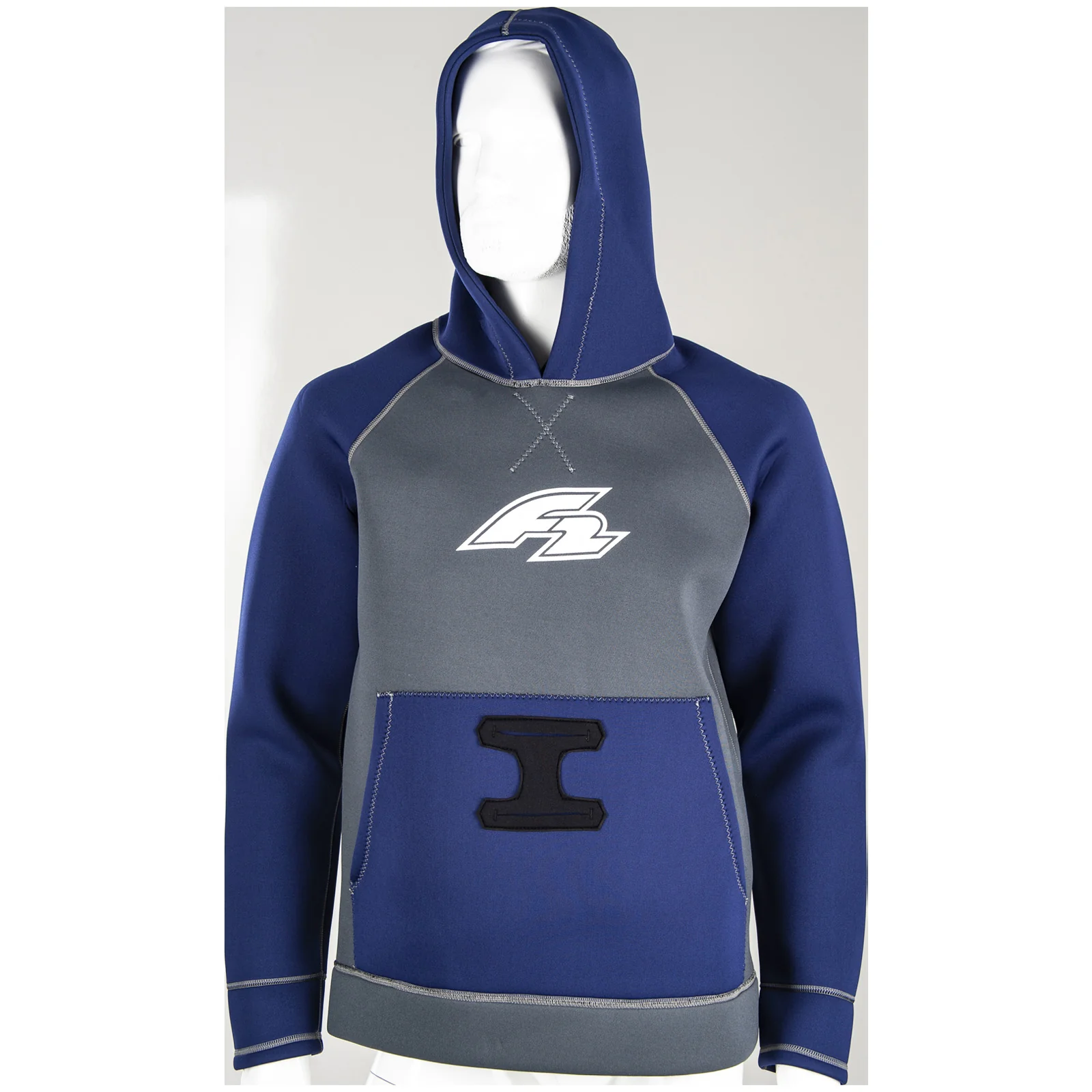 F2   Neopren Oberteil Kite Hoodie 4/3mm M Blau 2024/25