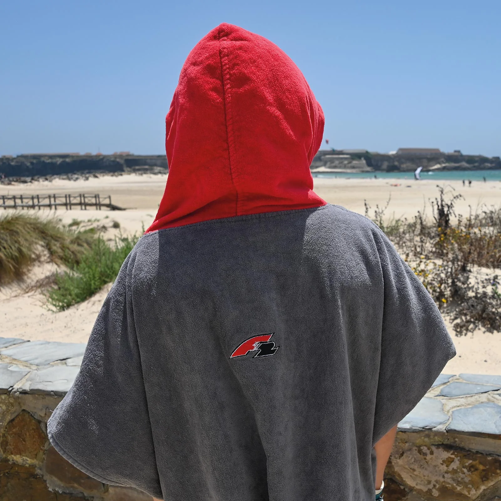 F2 Poncho "After Session Poncho" L/XL Grau - Image 5
