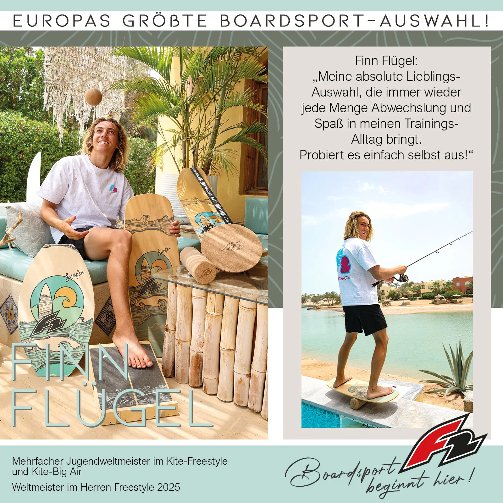 F2 Set Balance Board Pill 86x30cm mit Kork Halbkugel - Image 5