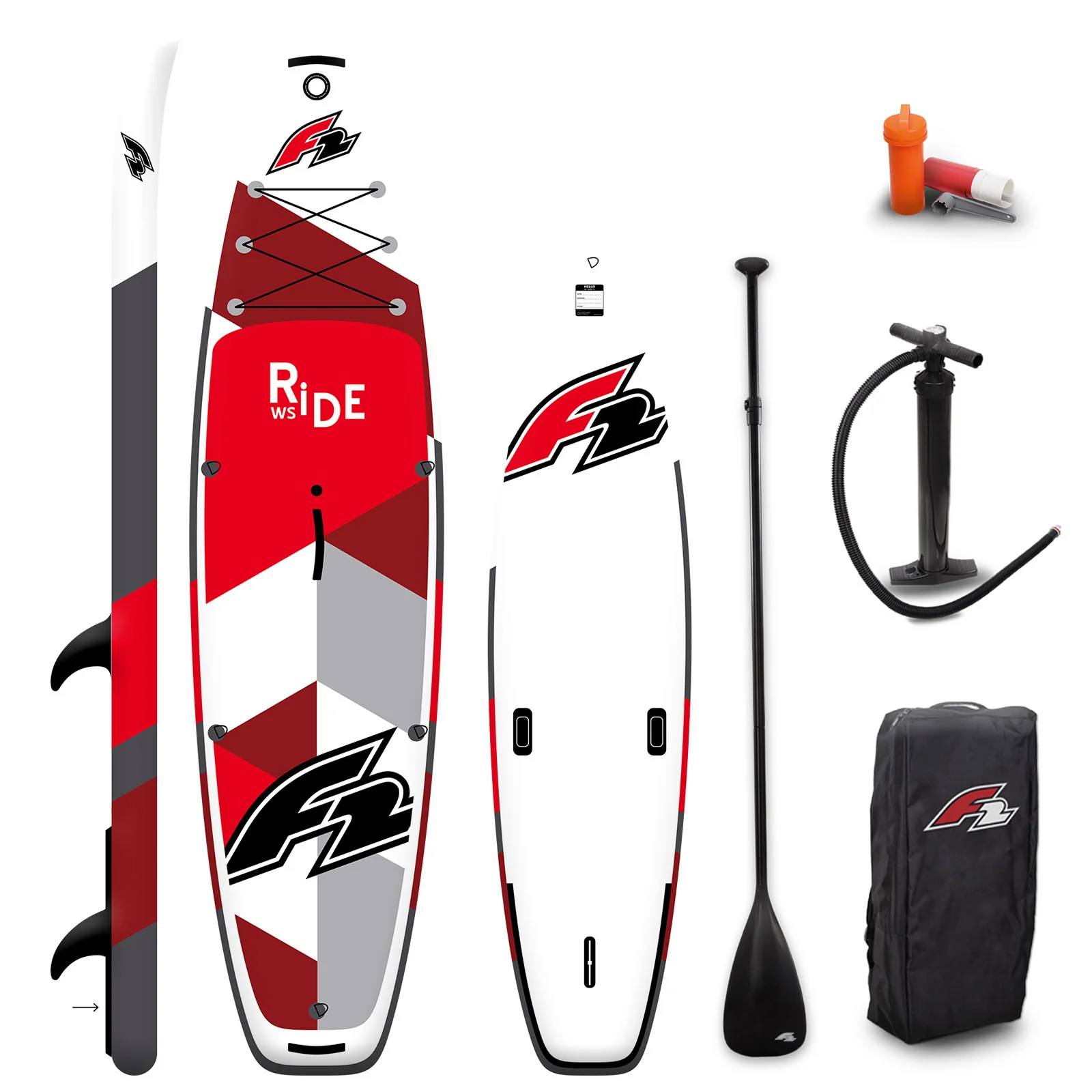 F2 Set Ride SUP 10'5" mit Windsurfsegel Checker 4,5qm - Image 2