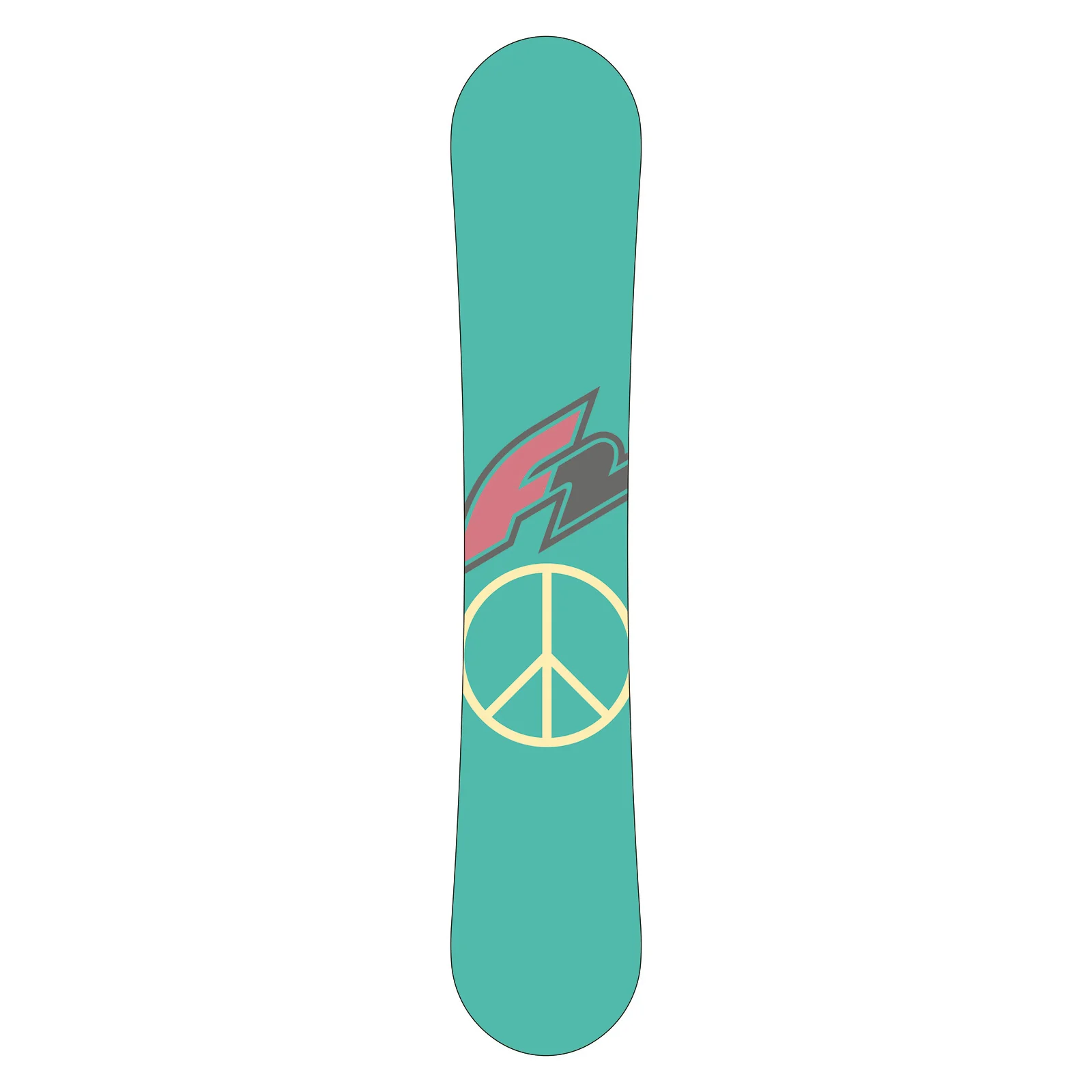 F2 Set Snowboard Junior Freedom Girl Mint 140cm + Pipe Bindung M - Image 3