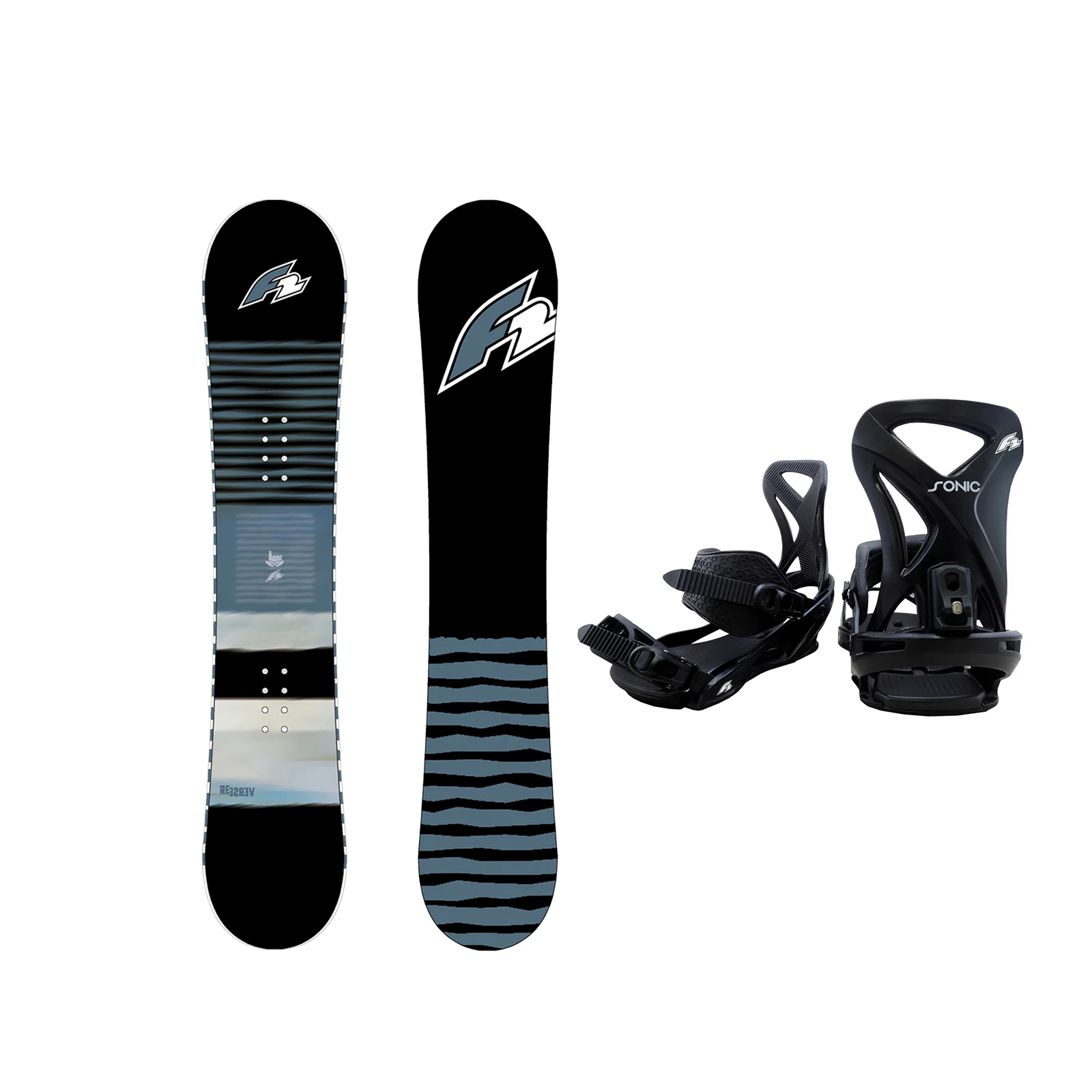 F2 Set Snowboard Reverse Blau 151cm + Sonic Pro Bindung M - Image 21