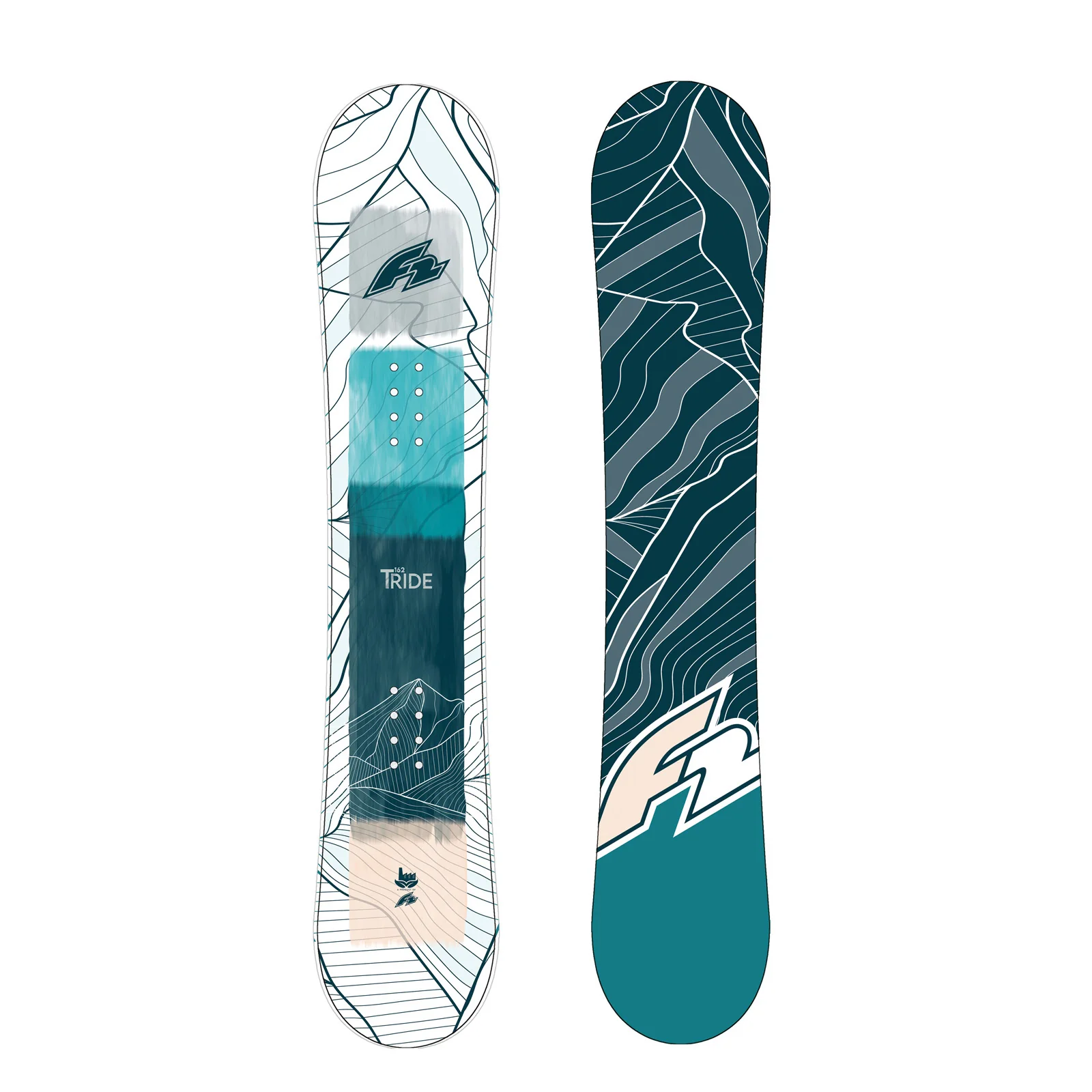 F2 Set Snowboard T-Ride Wood Weiss 157cm + Sonic Pro Bindung L - Image 22