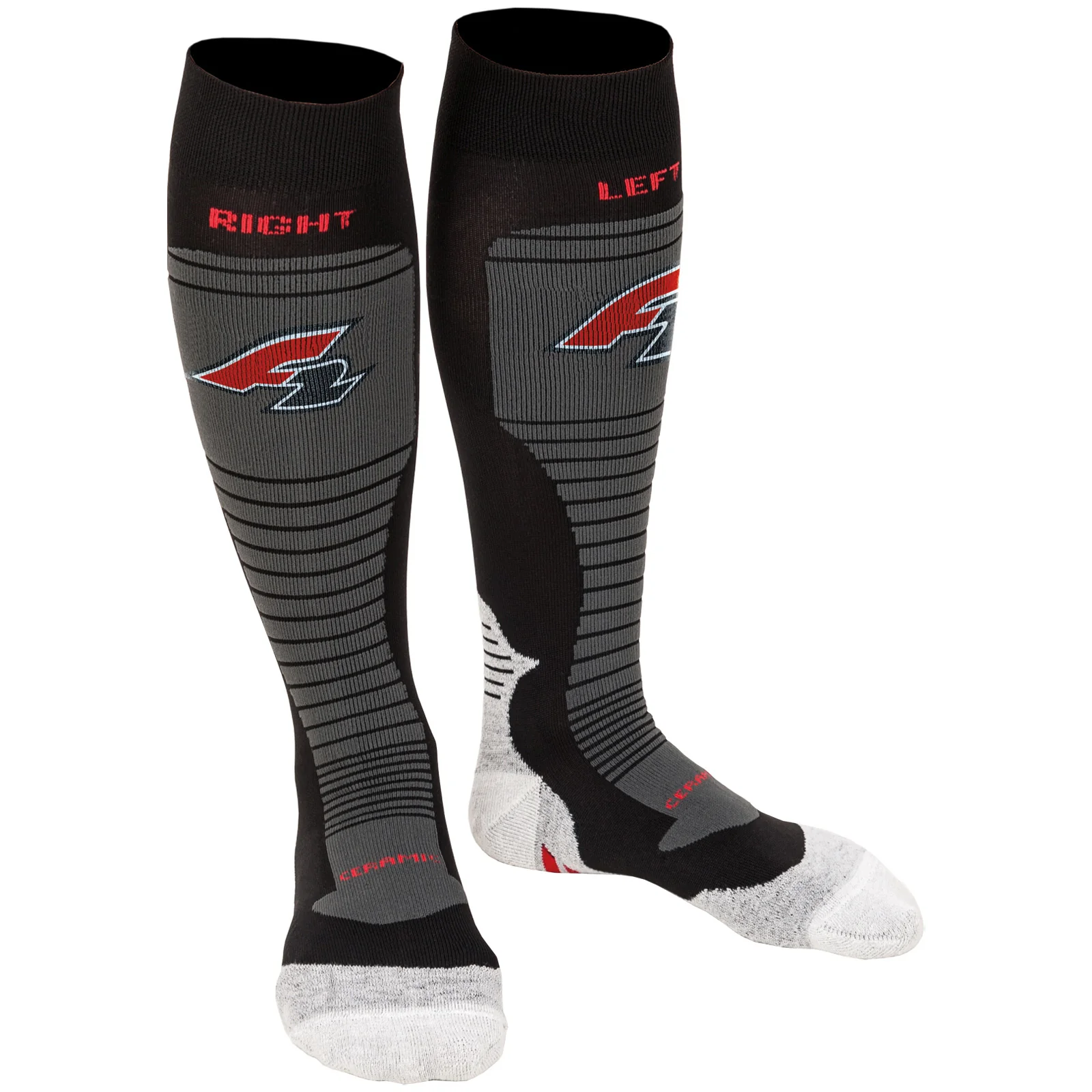 F2 Snowboard Strümpfe Socks - Eliminator 36/37 Schwarz - Image 6