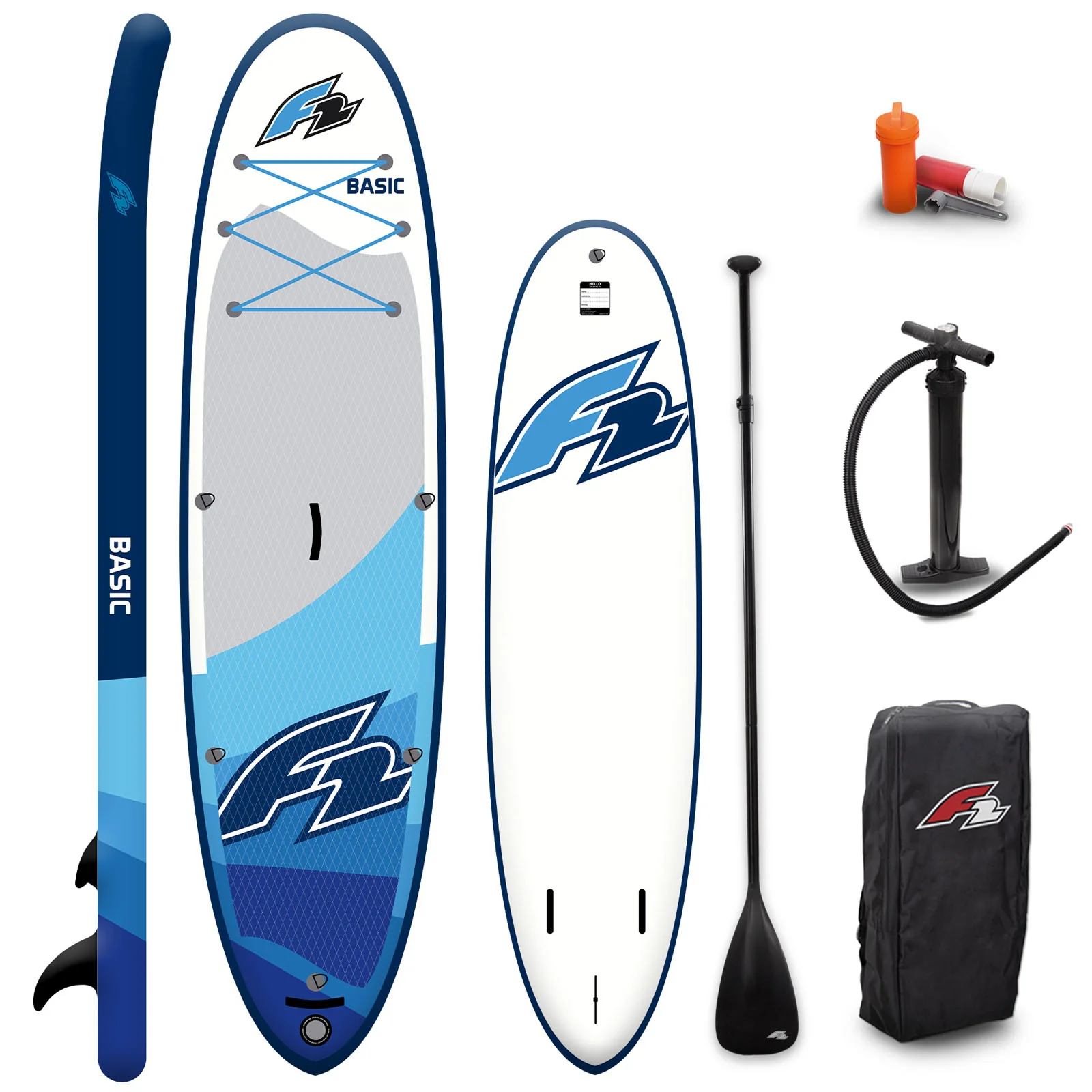 F2 SUP Stand Up Paddle Board Basic 10'6'' Blau