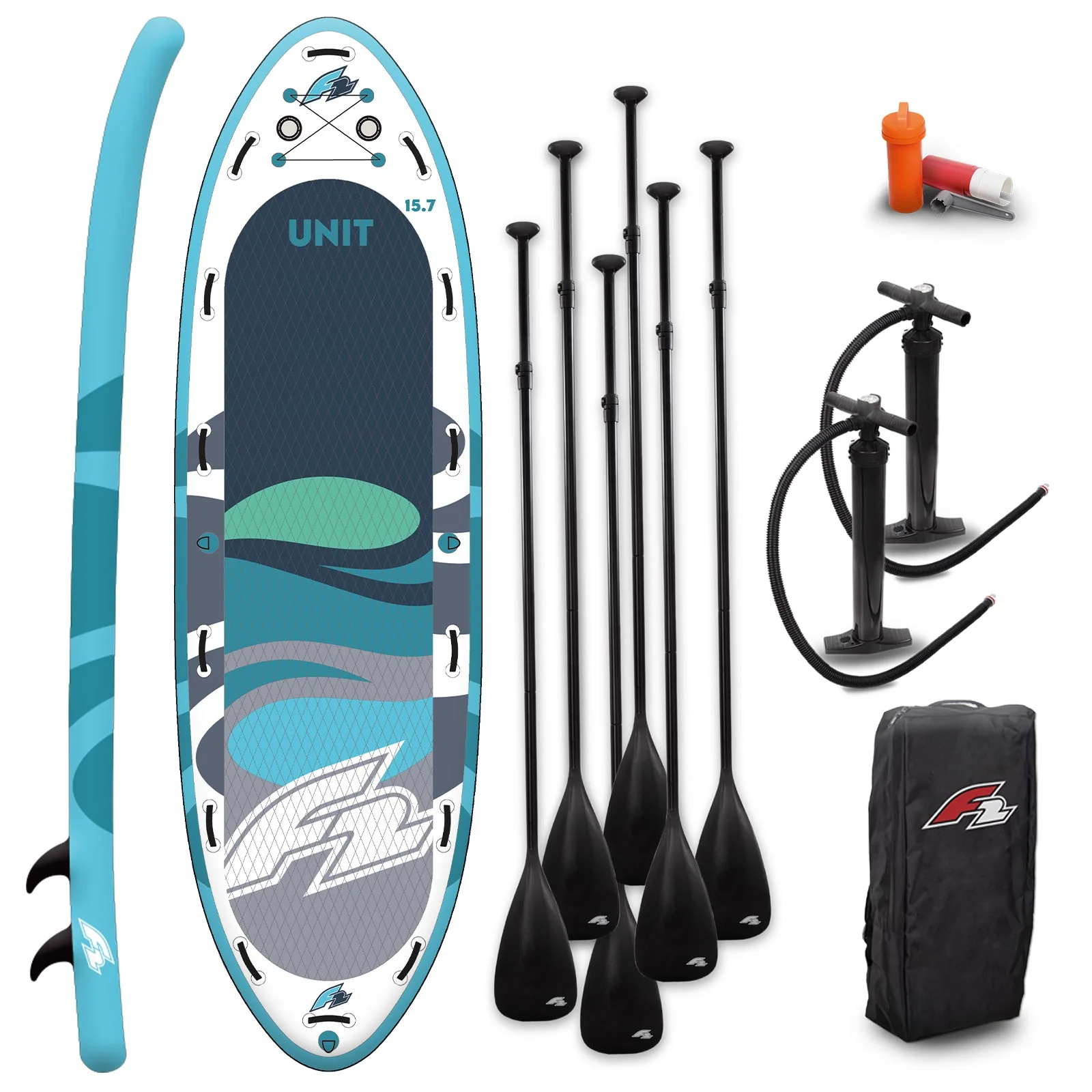 F2 SUP Stand Up Paddle Board Big SUP Unit 479cm 15'7'' Blau