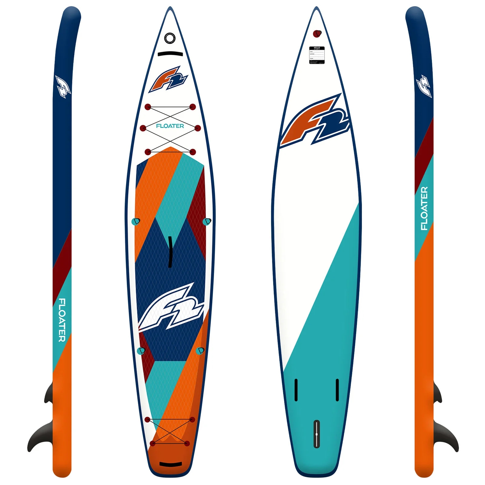 F2  SUP Stand Up Paddle Board Floater  11'6''  Orange - Image 2