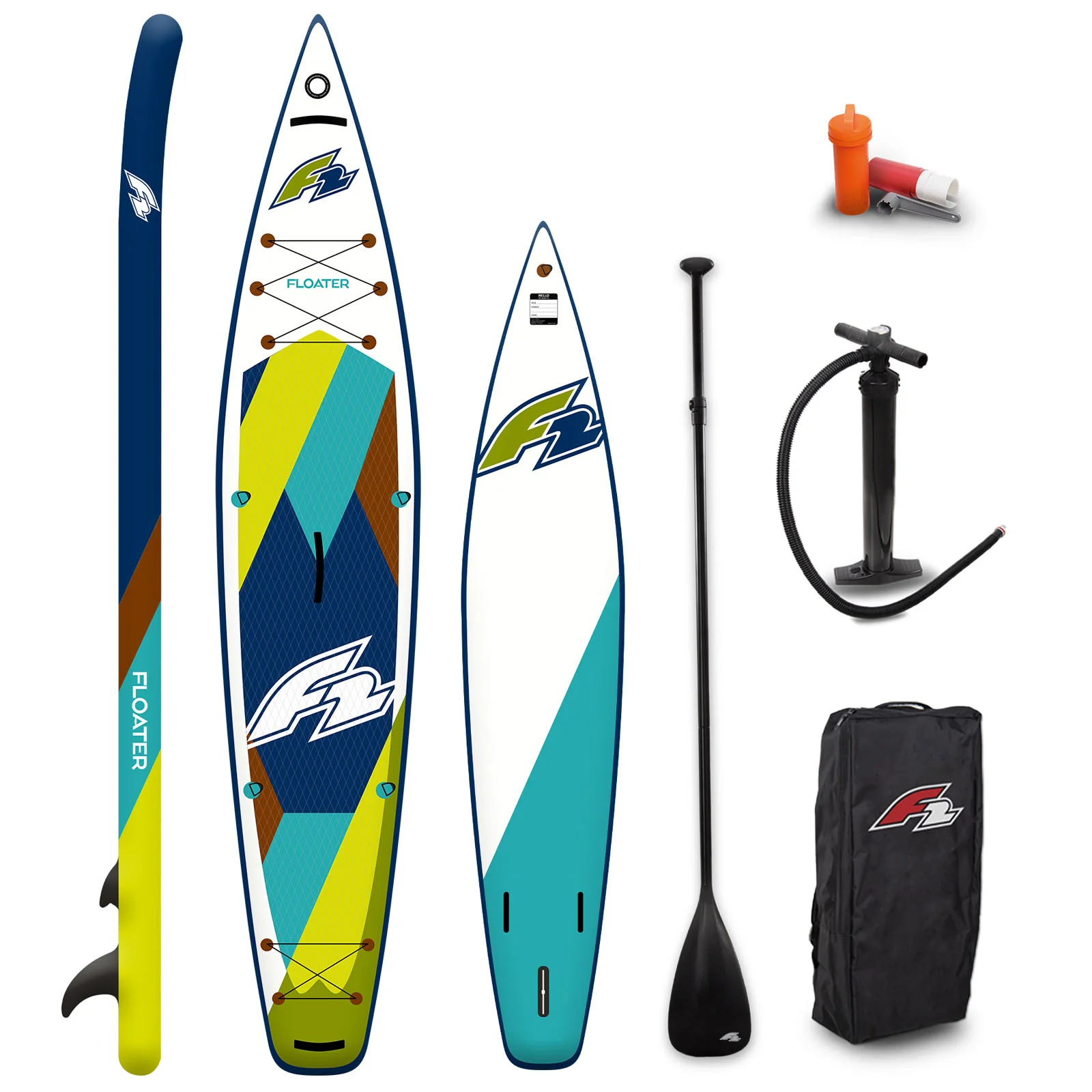 F2  SUP Stand Up Paddle Board Floater  13'0''  Grün - Image 3