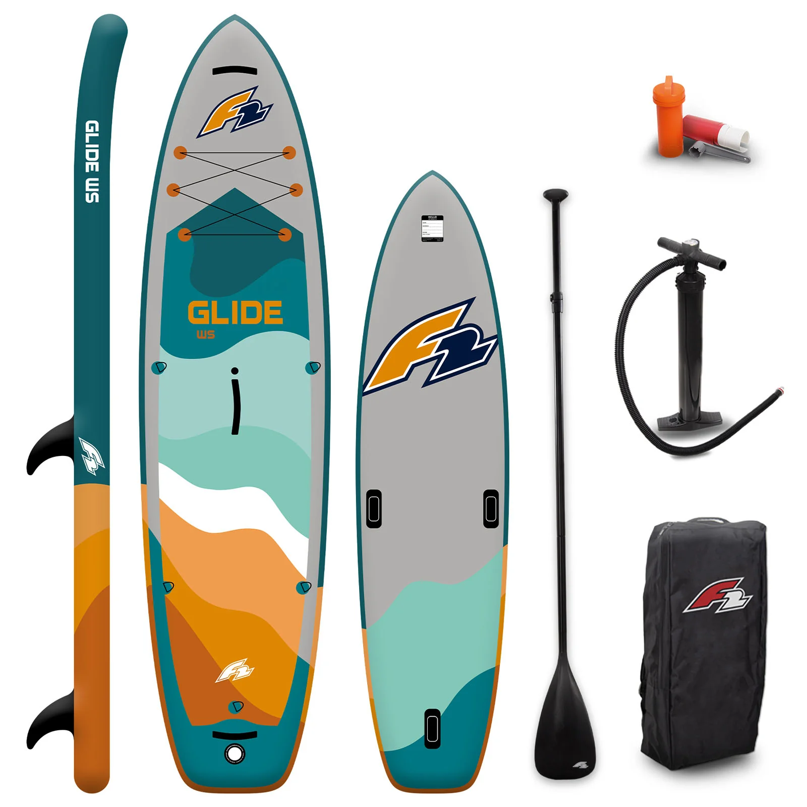 F2  SUP Stand Up Paddle Board Glide WS  10'2''  Petrol - Image 6