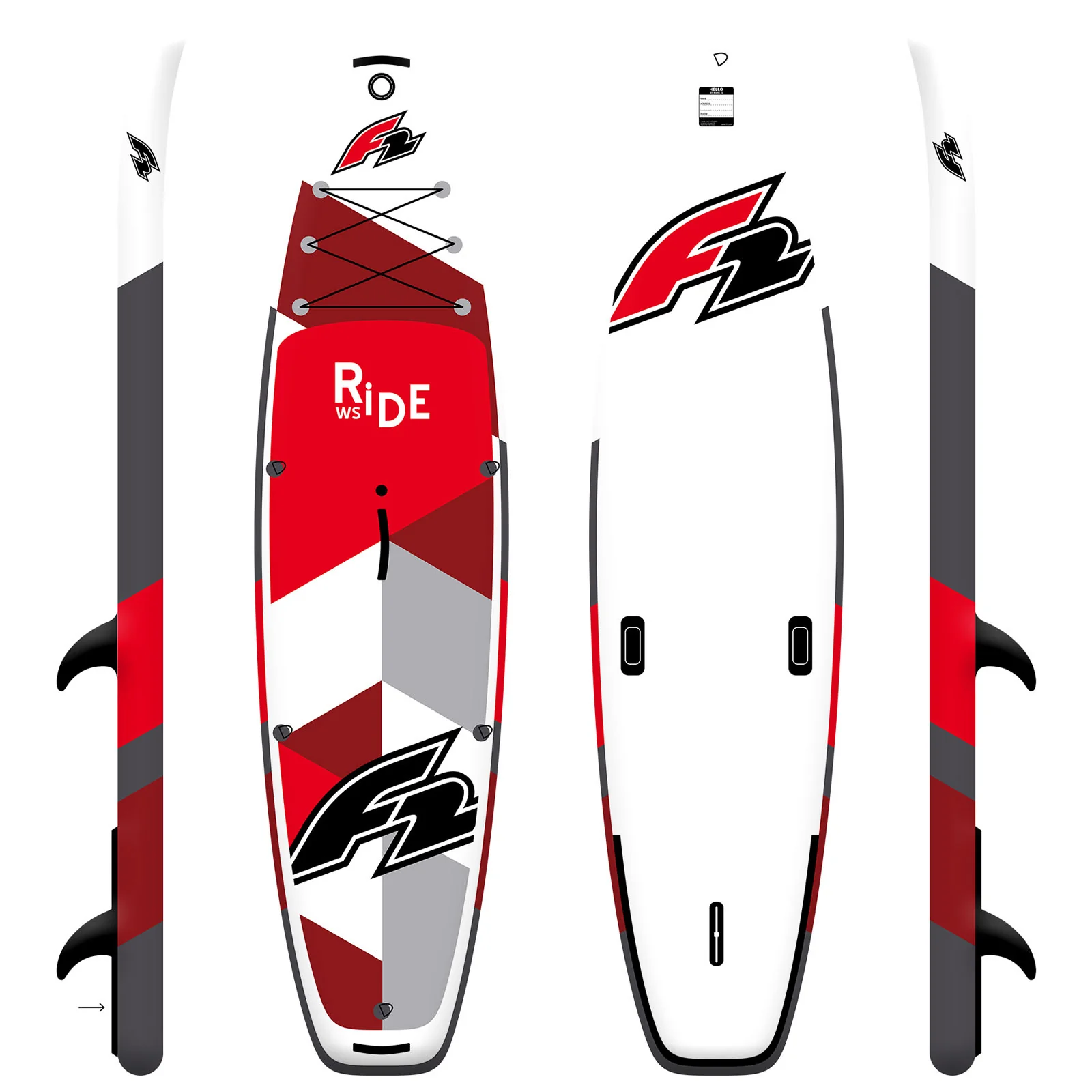 F2  SUP Stand Up Paddle Board Ride WS  11'5''  Rot - Image 2