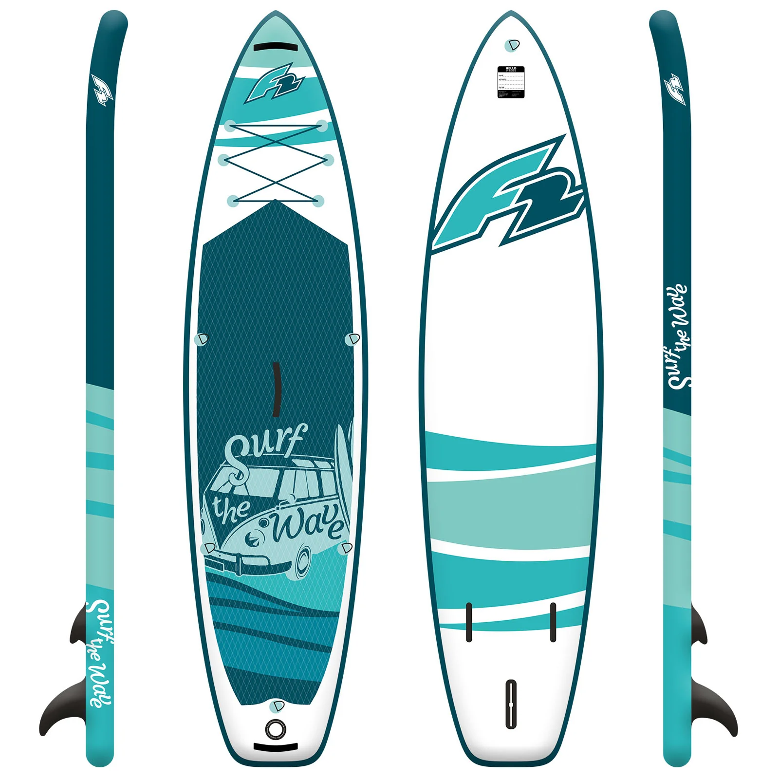 F2  SUP Stand Up Paddle Board Surf the Wave  11'5''  Türkis - Image 4