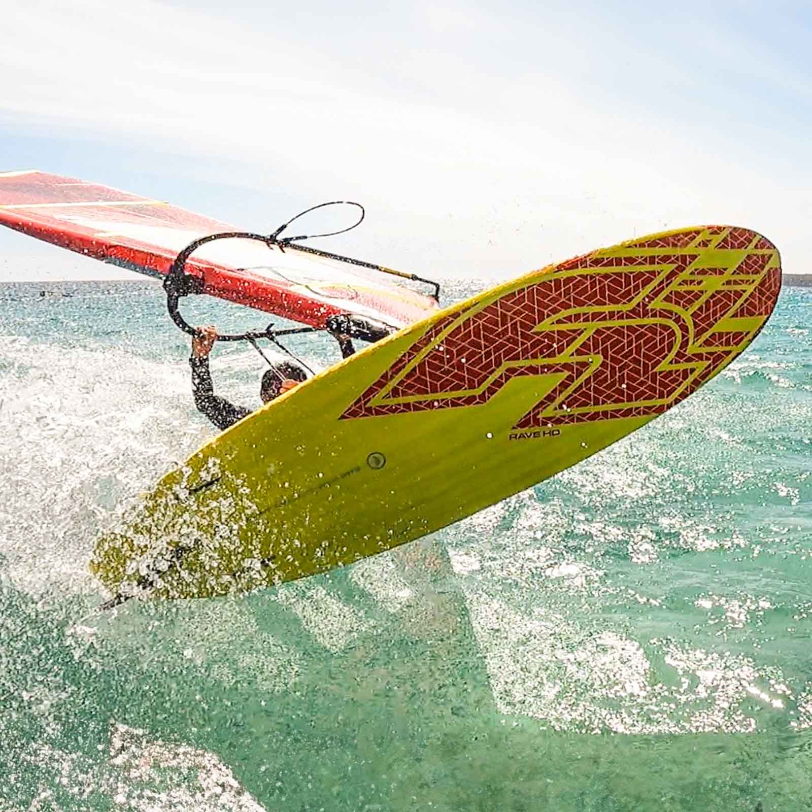 F2  Windsurfboard Rave HD 85 l Gelb/Rot - Image 10