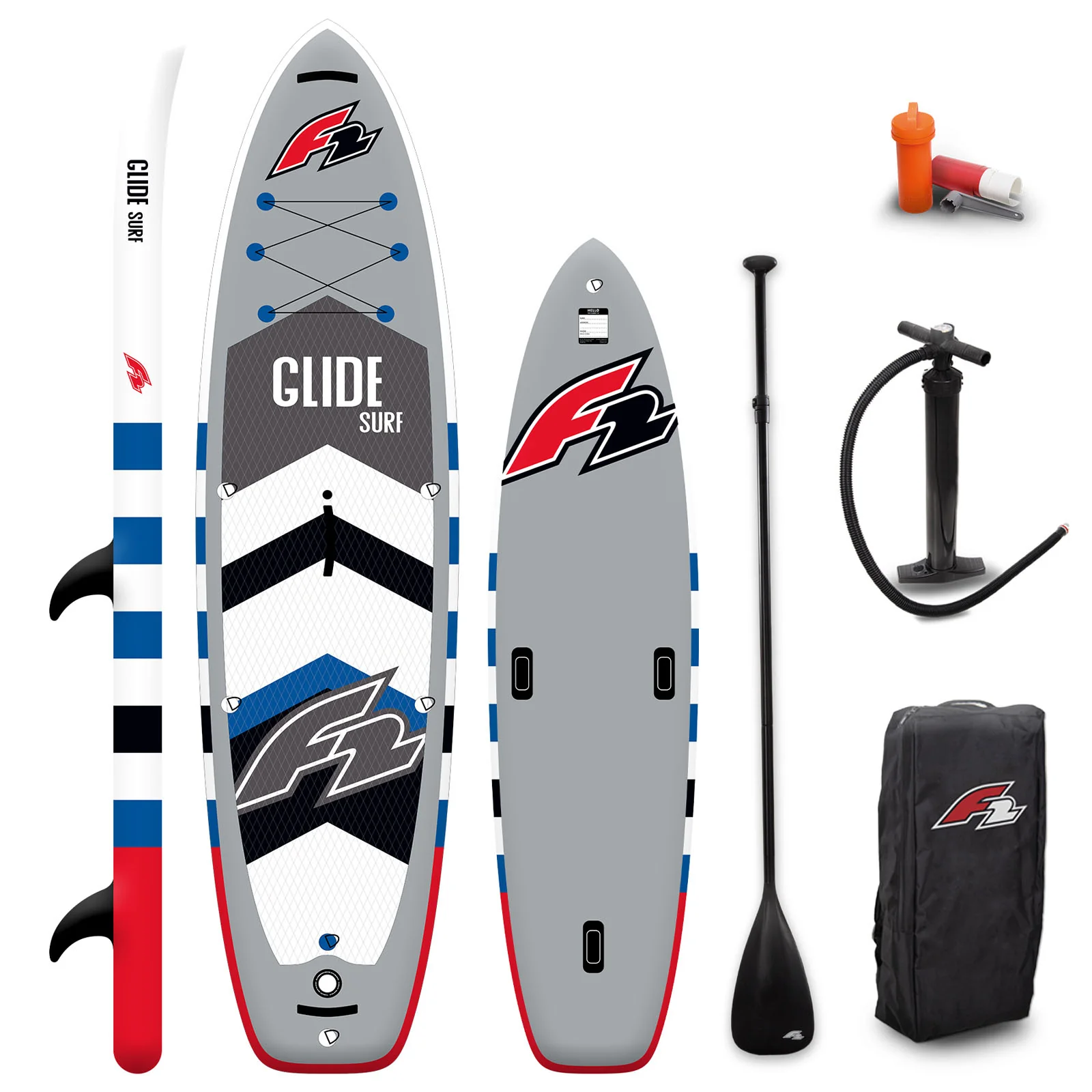 F3 SUP Stand Up Paddle Board Glide Surf 10'8'' Grau - Image 9