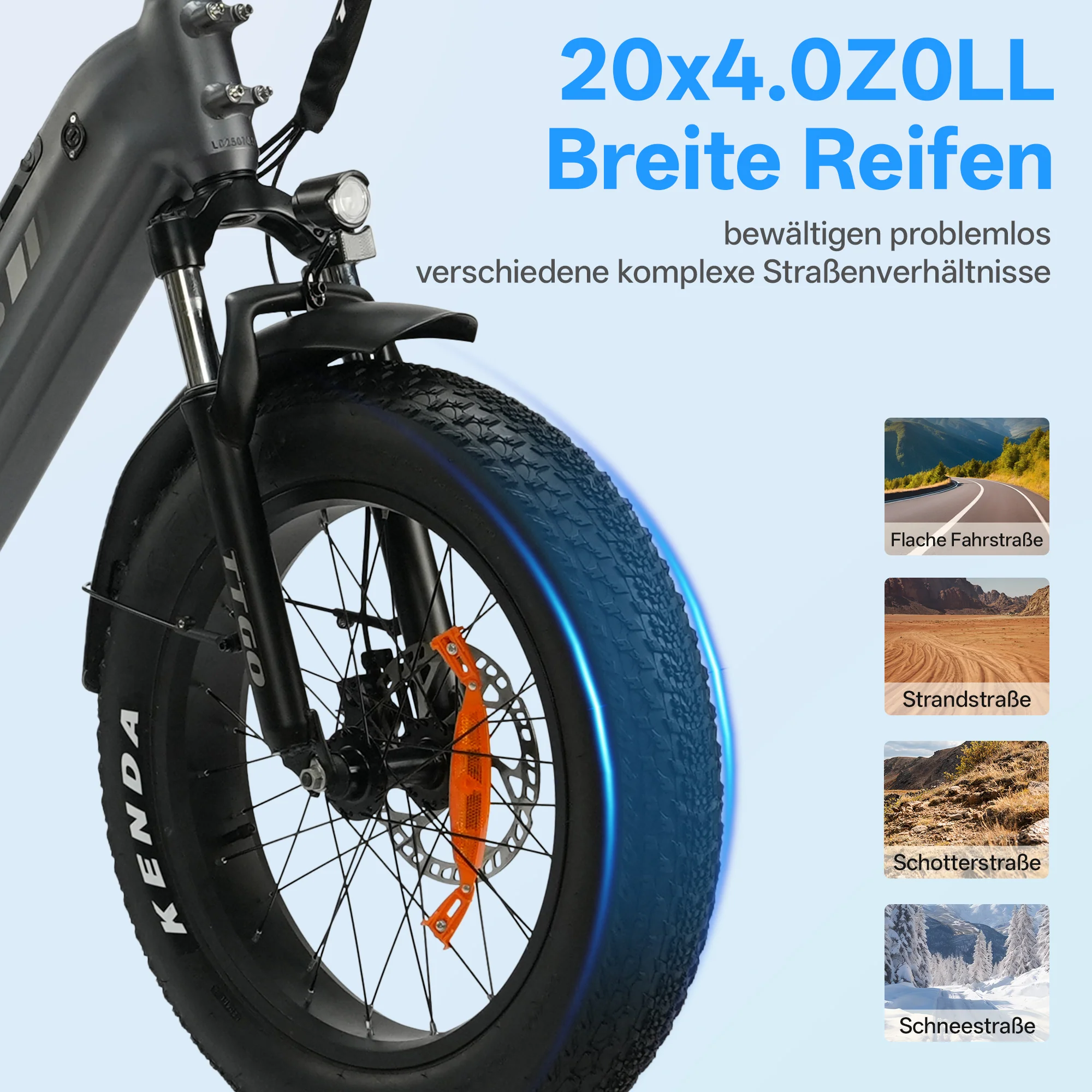 F6 Pro 20" 250W Hinterradmotor 70Nm 48V18Ah Akku 120-140km Reichweite E-Bike mit Vollfederung - Image 11