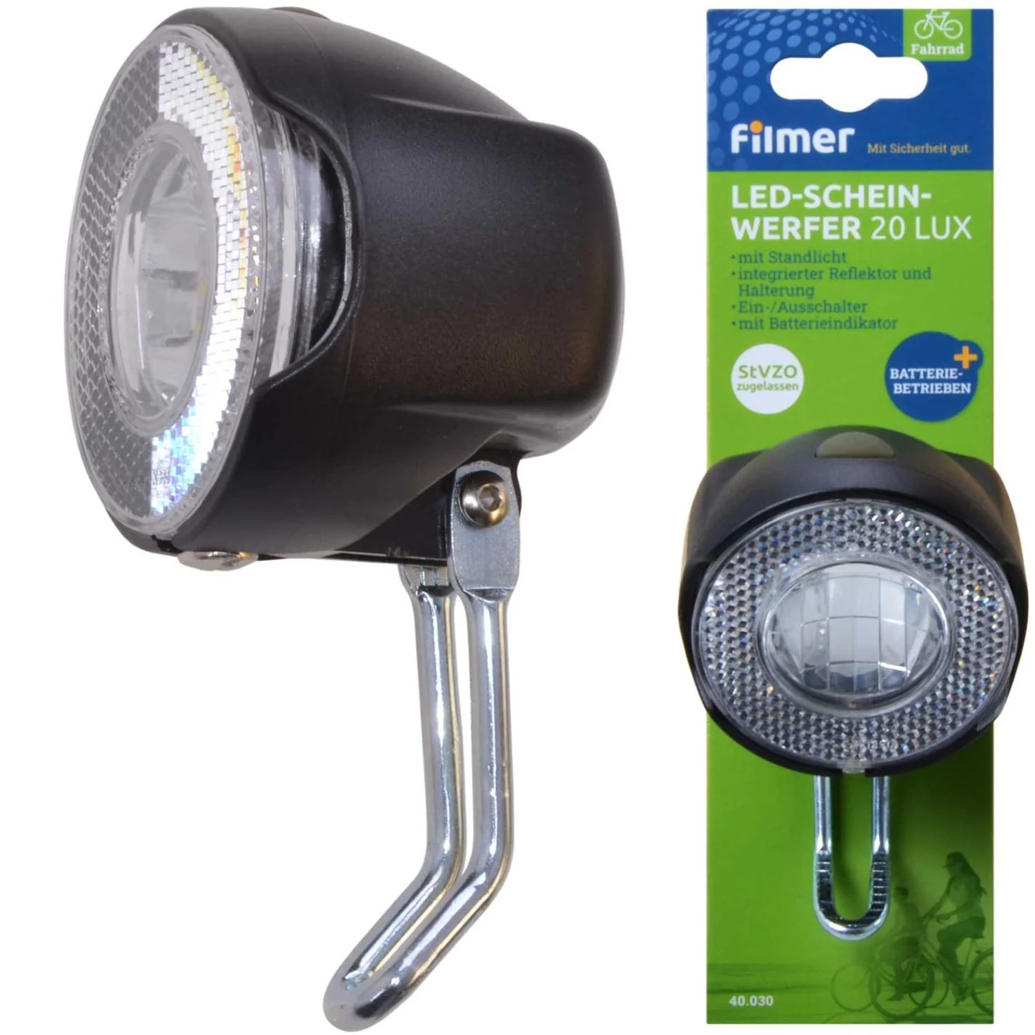 Fahrrad LED Frontlicht Batterie