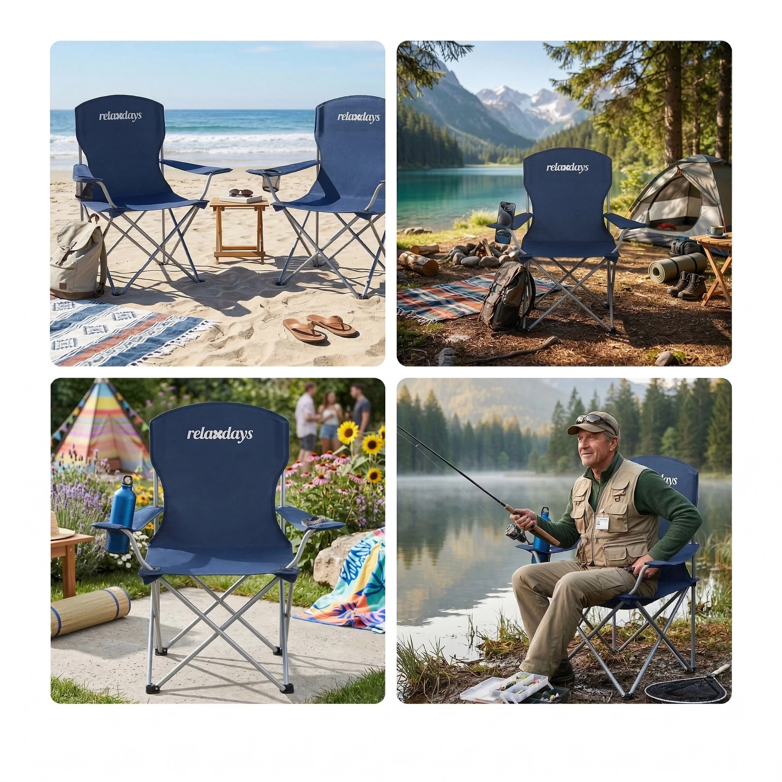 Faltbarer Camping Stuhl 2er Set - Image 10
