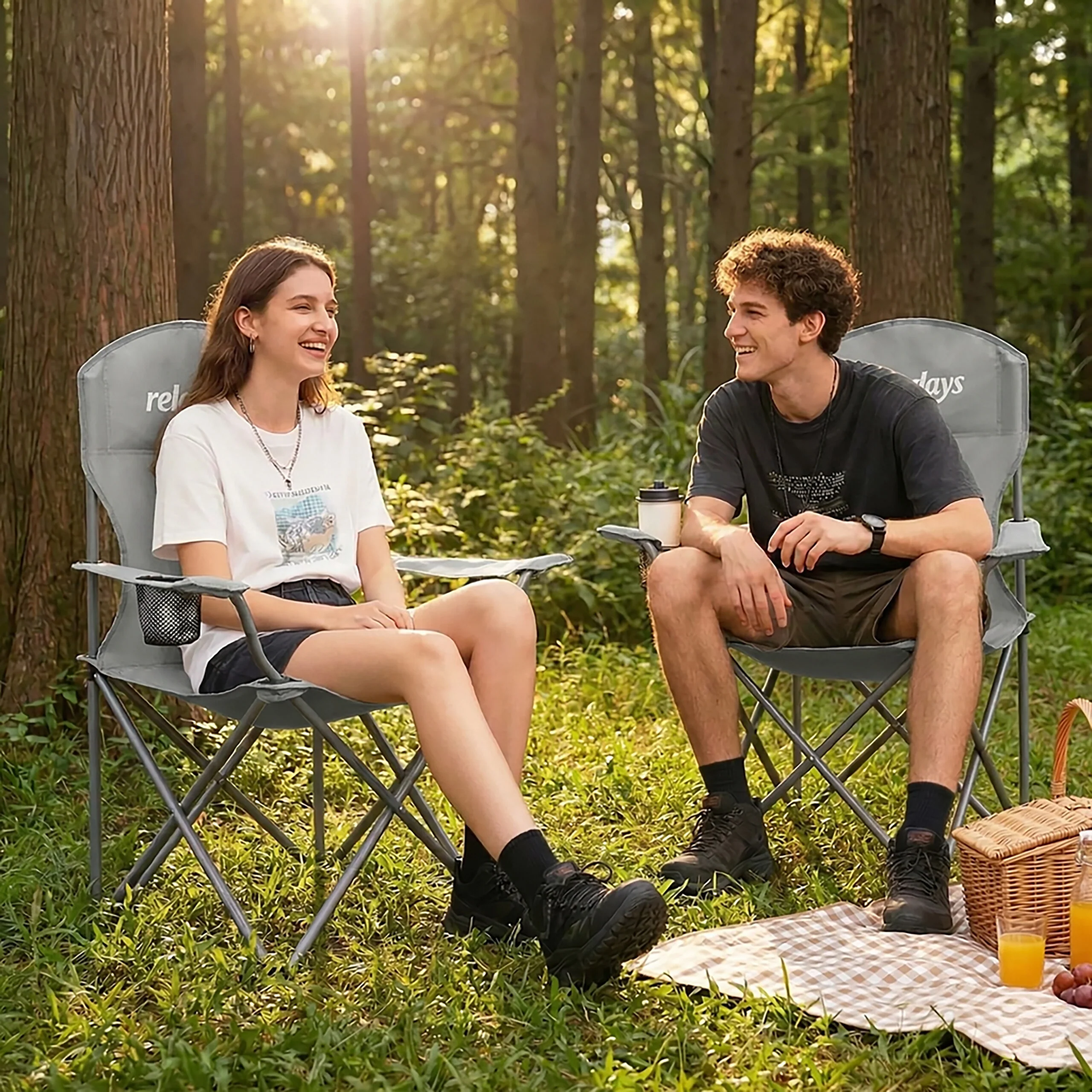 Faltbarer Camping Stuhl 2er Set - Image 21
