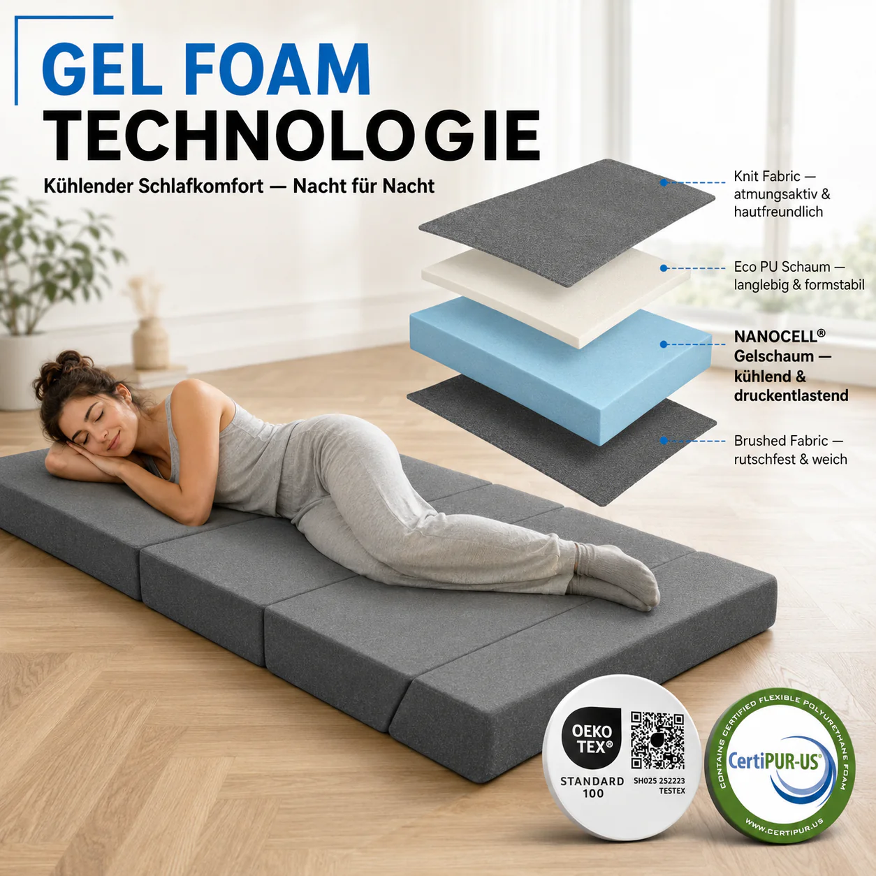 Faltmatratze MULTIFOLD, 140x200cm - Image 14