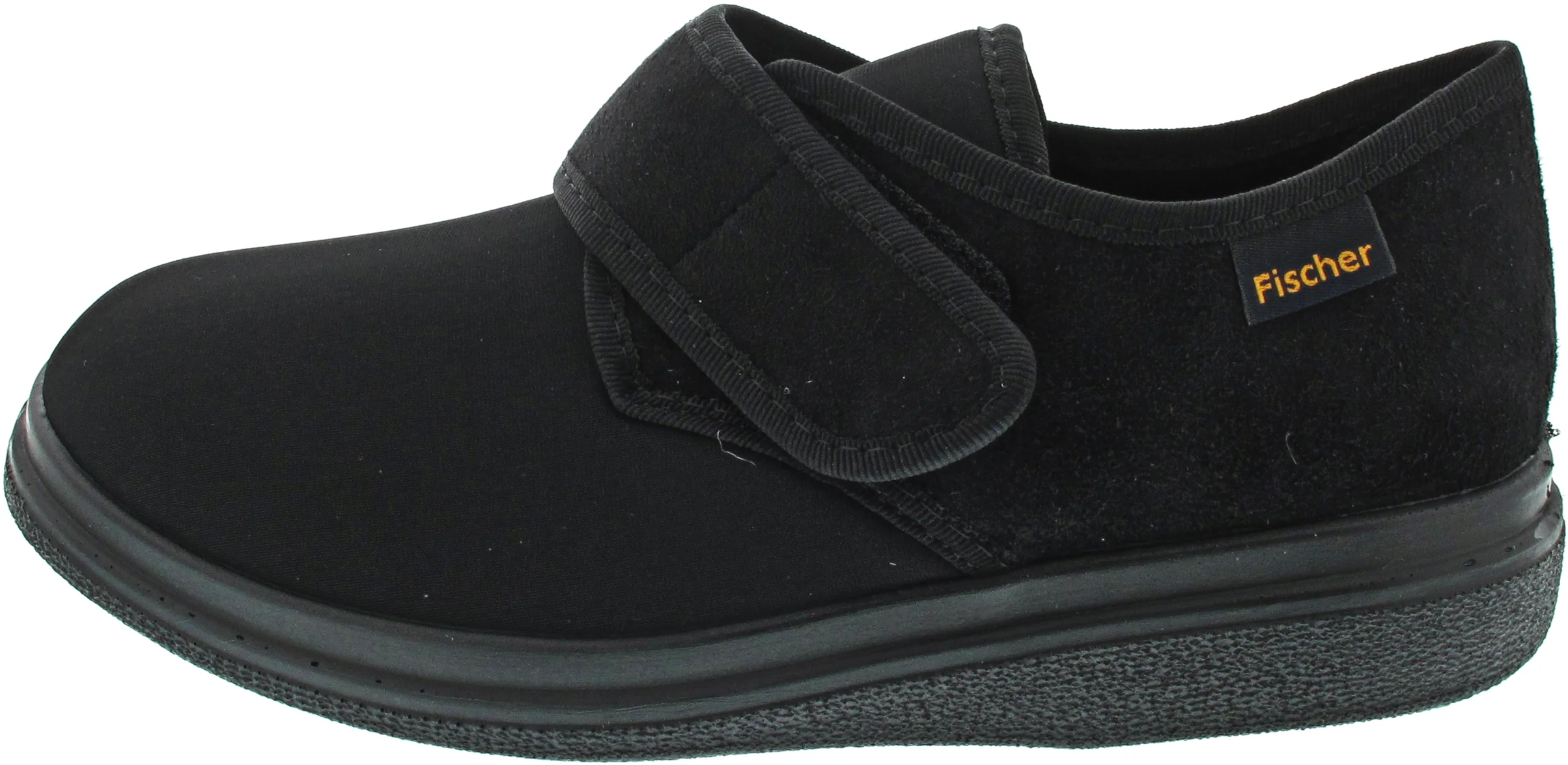 Fischer Markenschuhe Klett-Hausschuh Hausschuh Schwarz