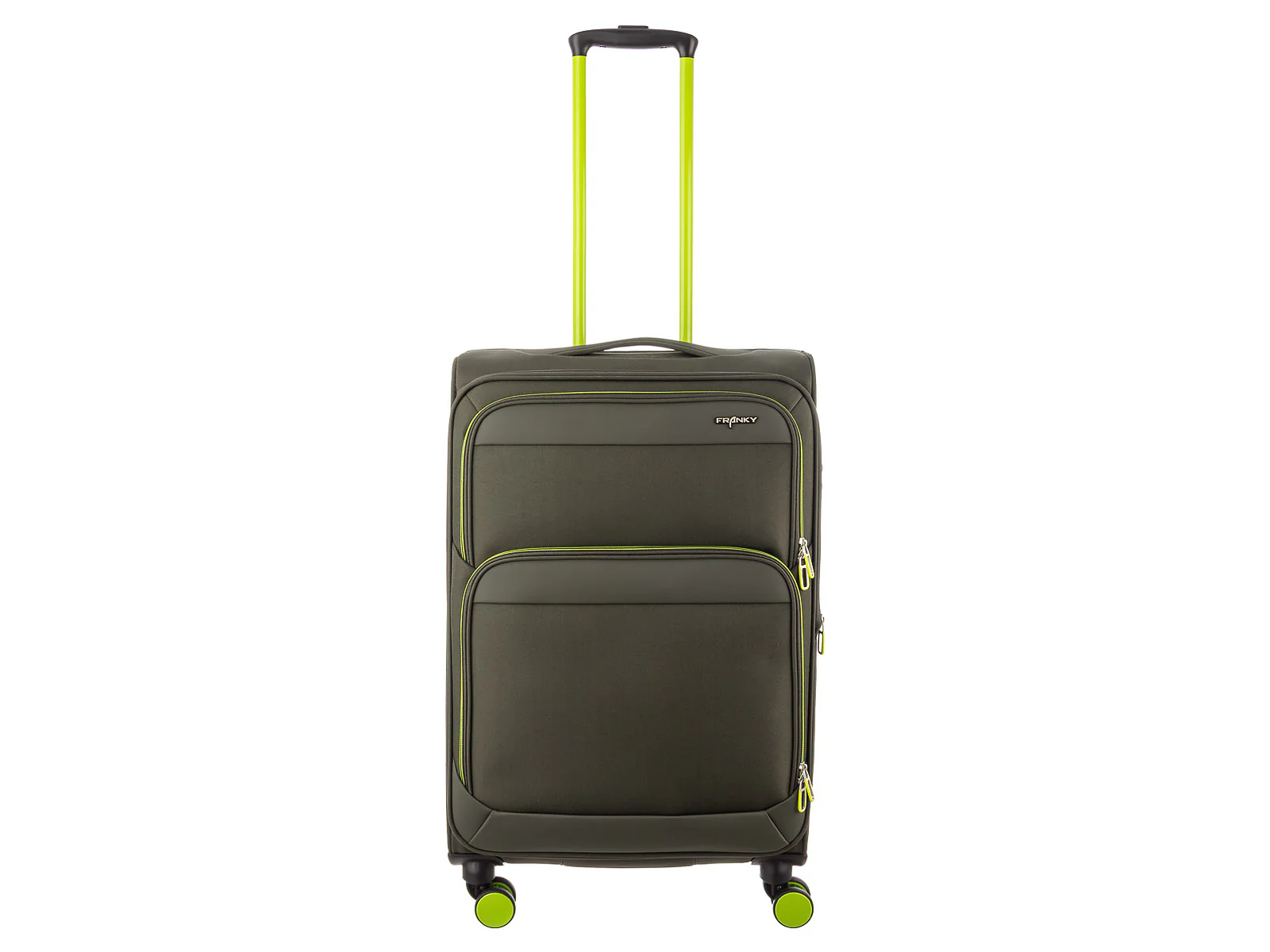 Franky 3er Koffer SET Gr. L/M/S Reisegepäck T27-F Spinner mit Dehnfalte black/neongreen - Image 16