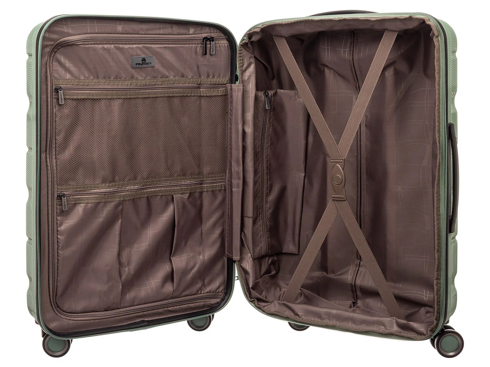 Franky 75er Spinner Dehnfalte ABS13 Hartschalenkoffer mit TSA-Schloss green II - Image 2