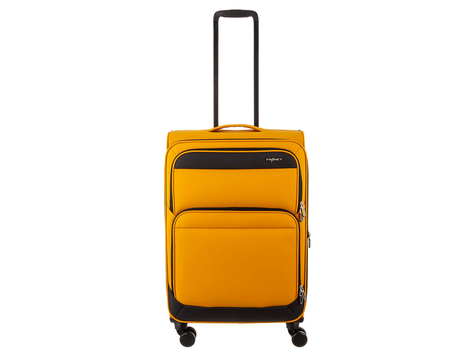 Franky Koffer Gr. M Reisegepäck T27-B Spinner 65er mit Dehnfalte black/green - Image 3