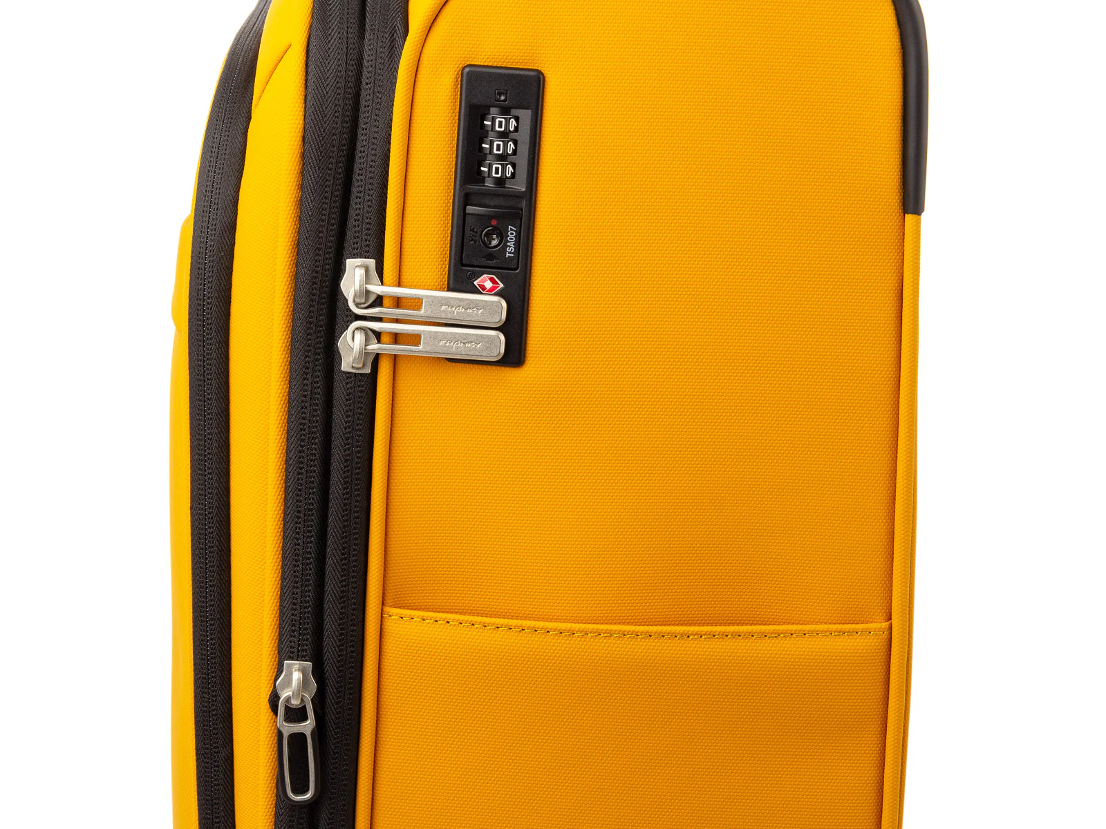 Franky Koffer Gr. S Reisegepäck T27-B Spinner 55er mit Dehnfalte darkyellow/black - Image 11