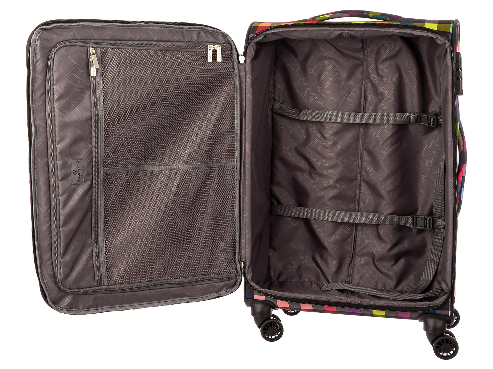 Franky Koffer Reisegepäck Spinner Gr. L T1S-DR ca. 79 cm multicolor check - Image 18