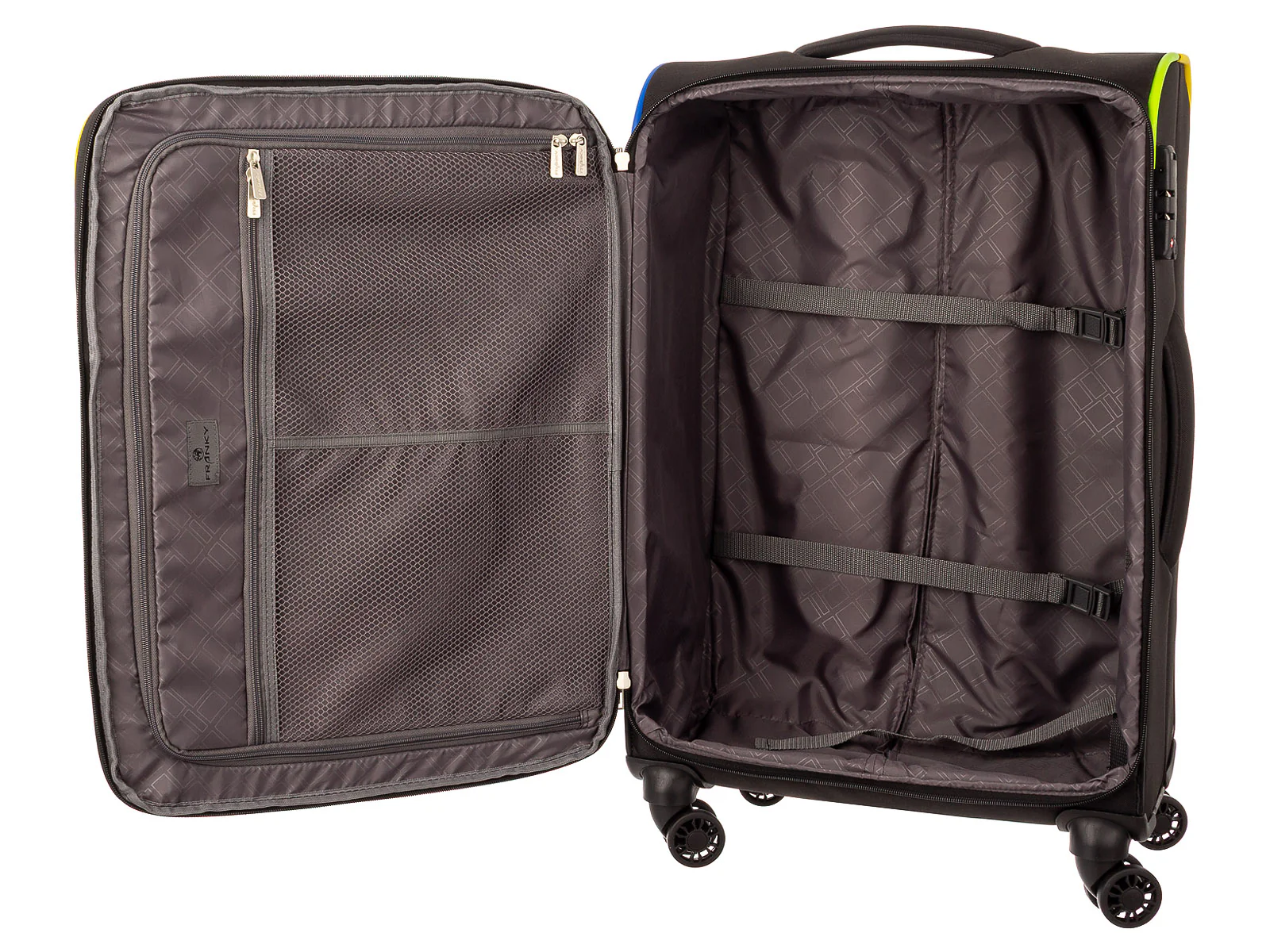 Franky Koffer Reisegepäck Spinner Gr. L T1S-DR ca. 79 cm multicolor check - Image 27