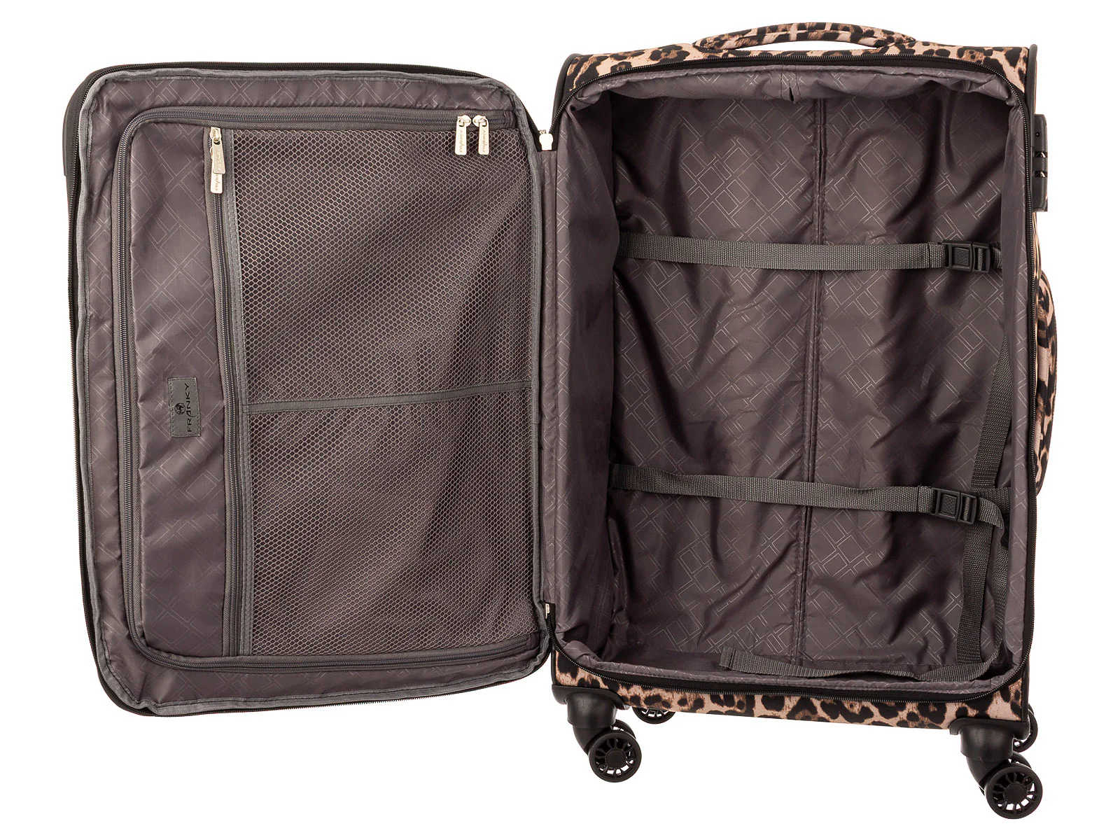 Franky Koffer Reisegepäck Spinner Gr. L T1S-DR ca. 79 cm multicolor check - Image 9
