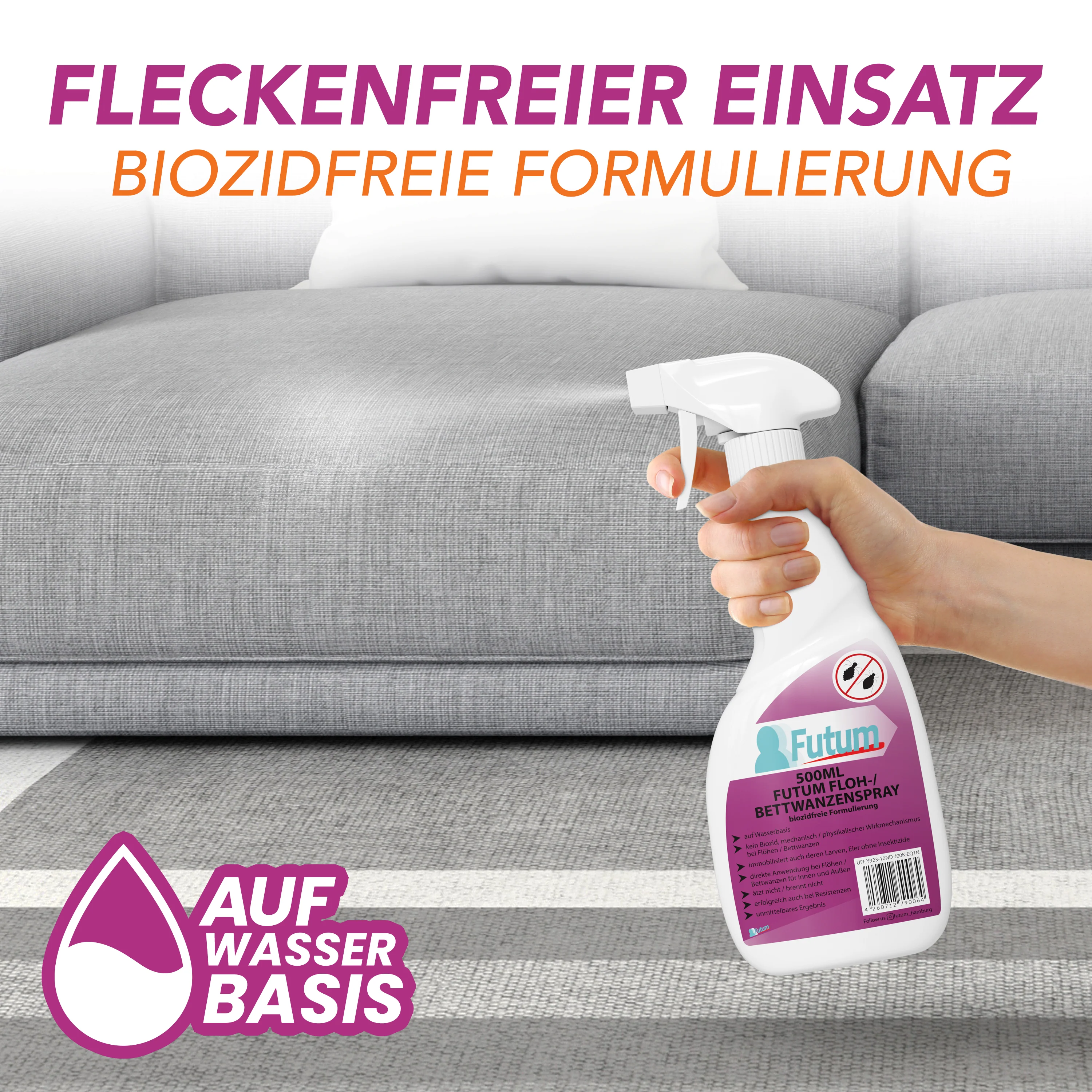 FUTUM 3x500ml Bettwanzen- / Flohspray - Image 19