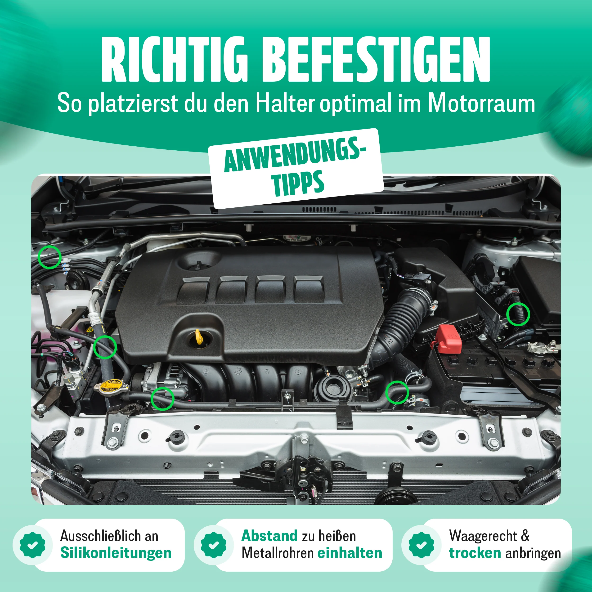 FUTUM Marder Abwehrkugeln 2er-Set inkl. Halter Marderschreck Marderabwehr Schutz bis zu 3 Monate - Image 9