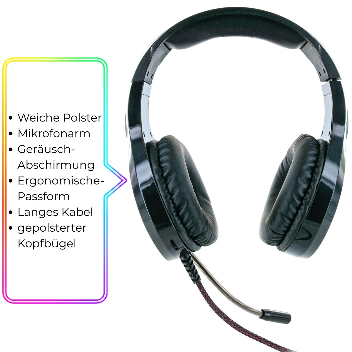 Gaming Headset Stereo 2x 3,5mm Beleuchtet - Image 4