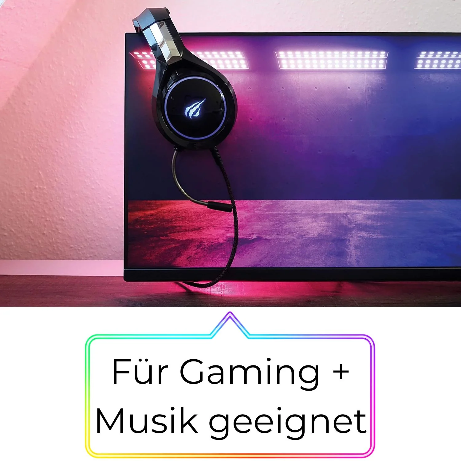 Gaming Headset Stereo 2x 3,5mm Beleuchtet - Image 7