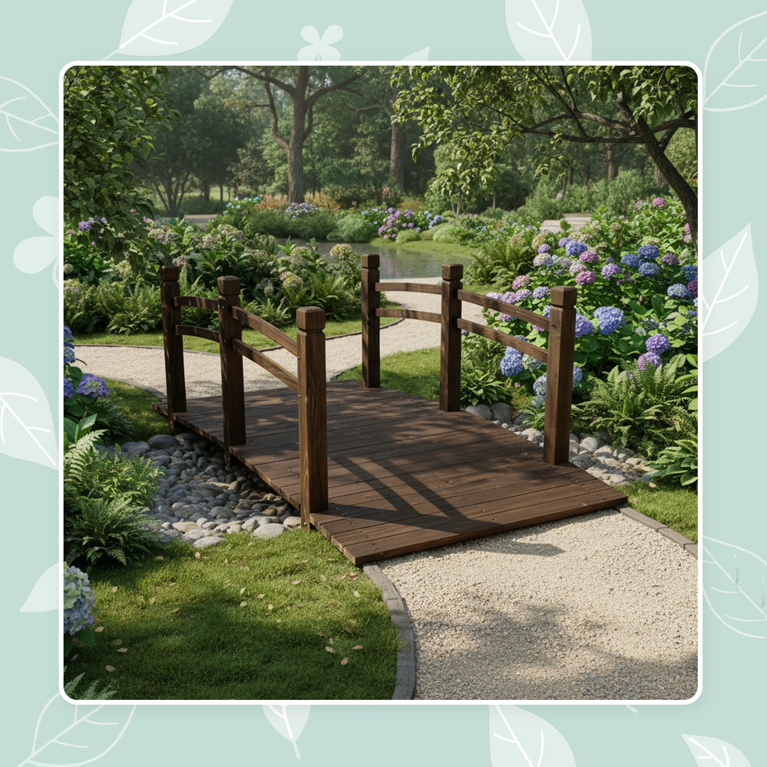 Garten Brücke Tannenholz 200 kg - Image 3
