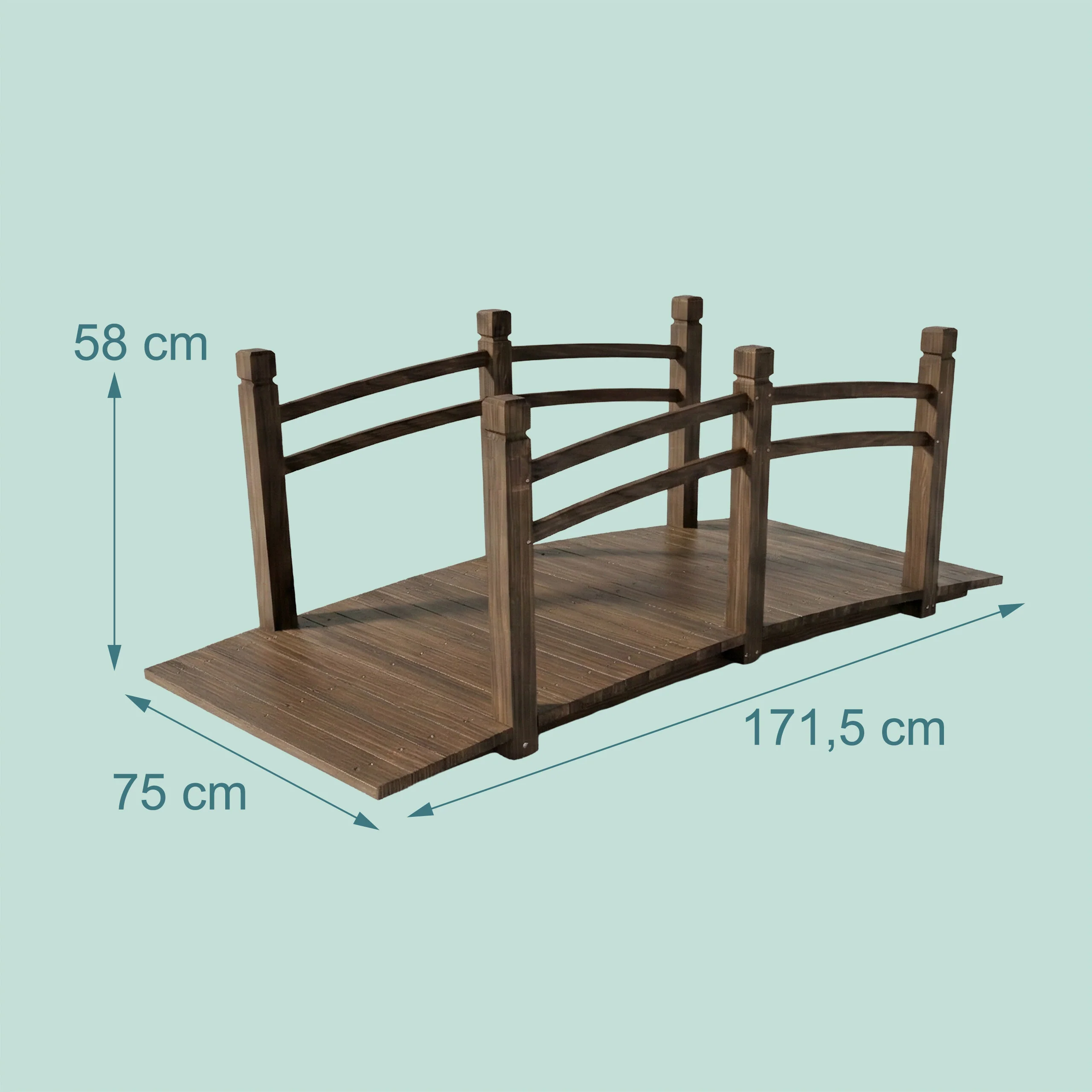 Garten Brücke Tannenholz 200 kg - Image 4