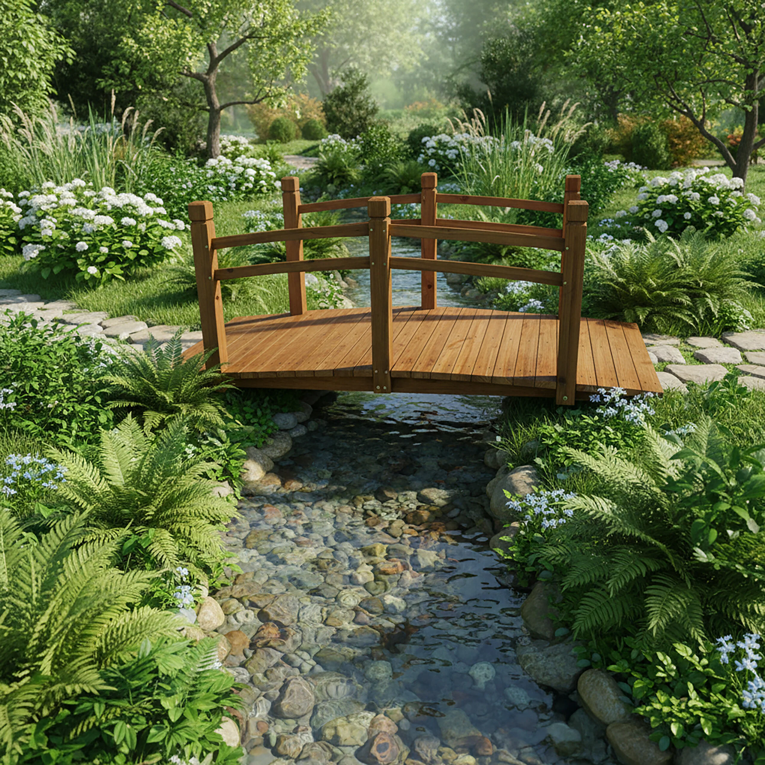 Garten Brücke Tannenholz 200 kg - Image 8