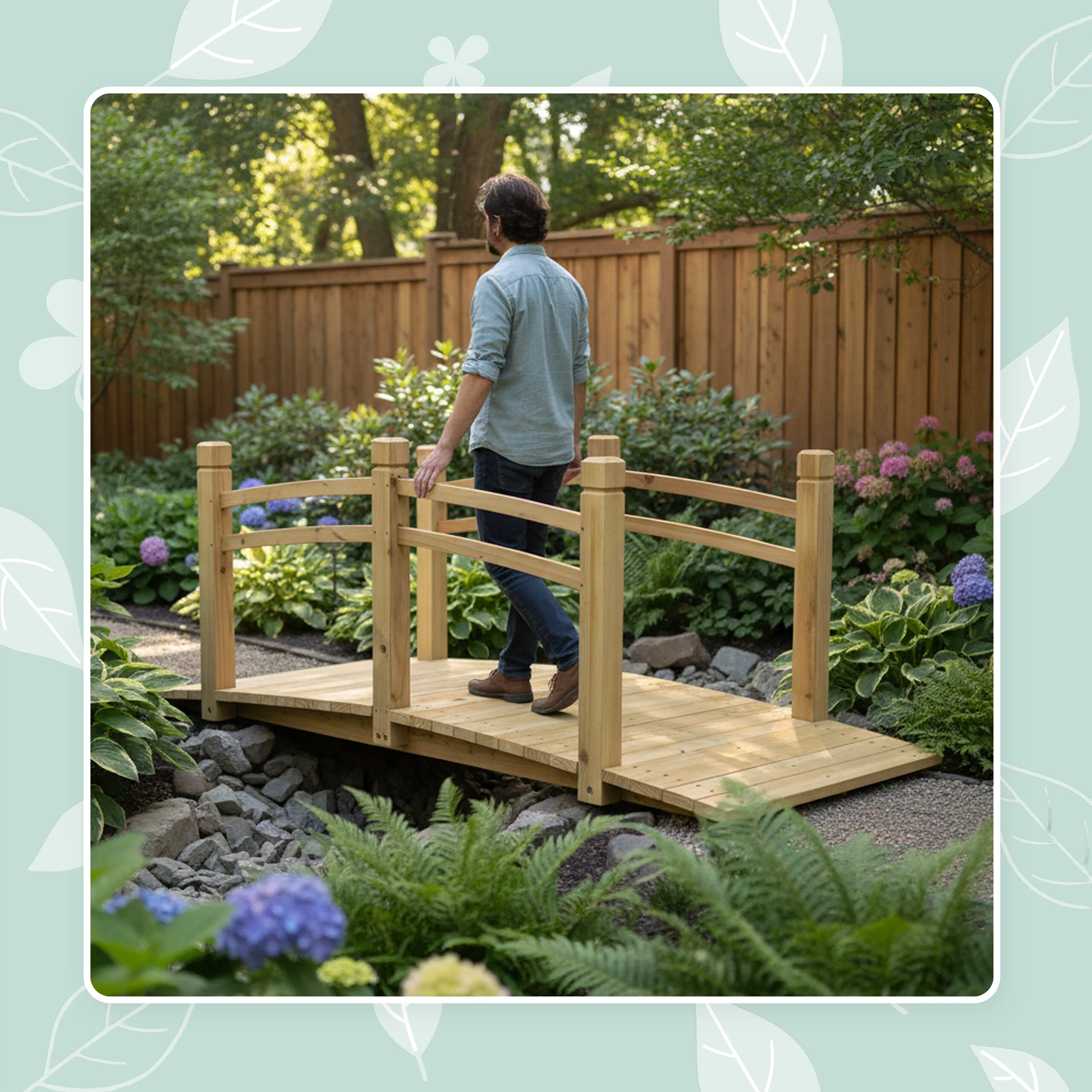 Garten Brücke Tannenholz 200 kg - Image 9