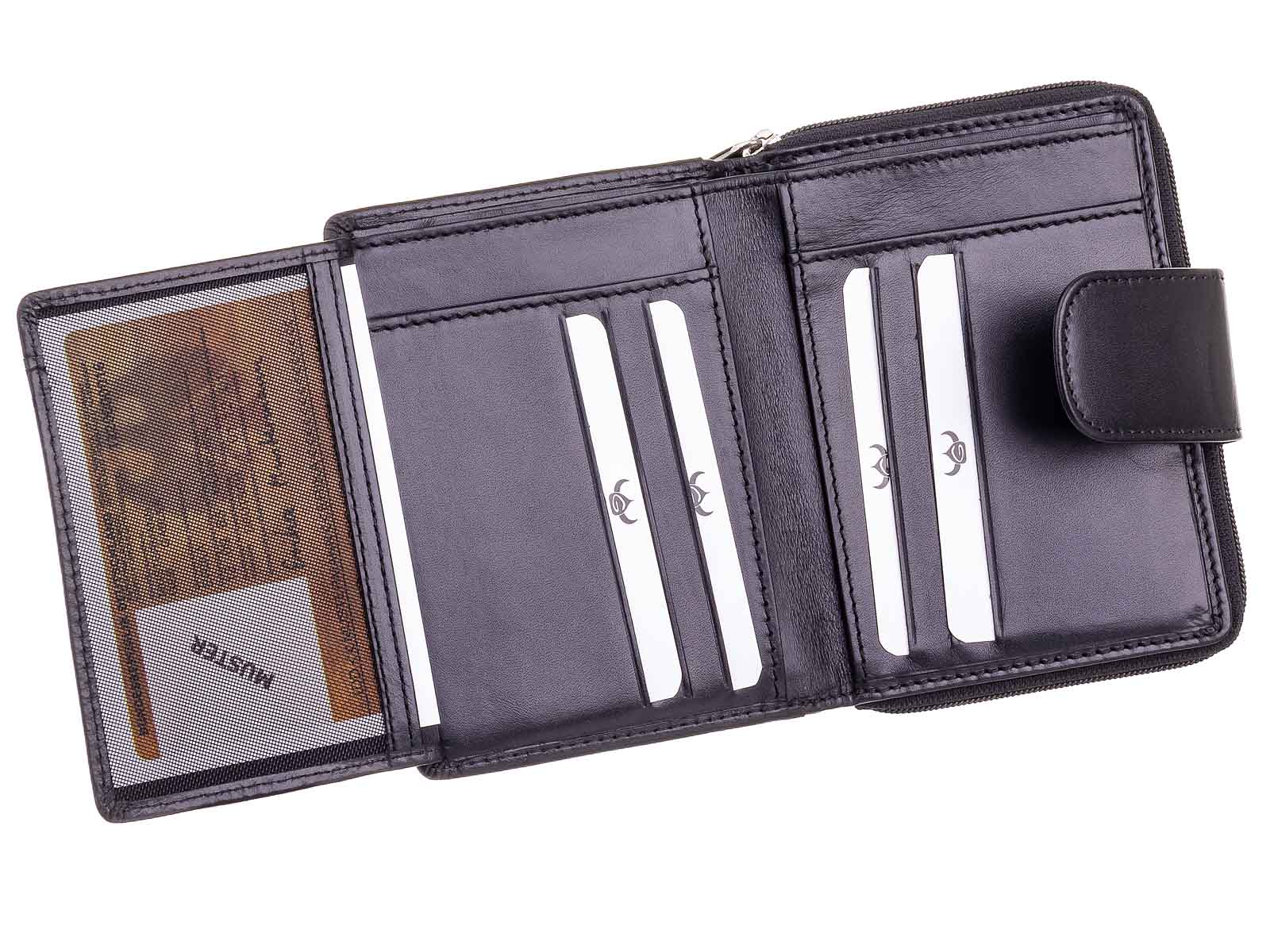 Golden Head Cervino Reißverschlussbörse Zipped billfold Geldbörse Damen Schwarz - Image 6
