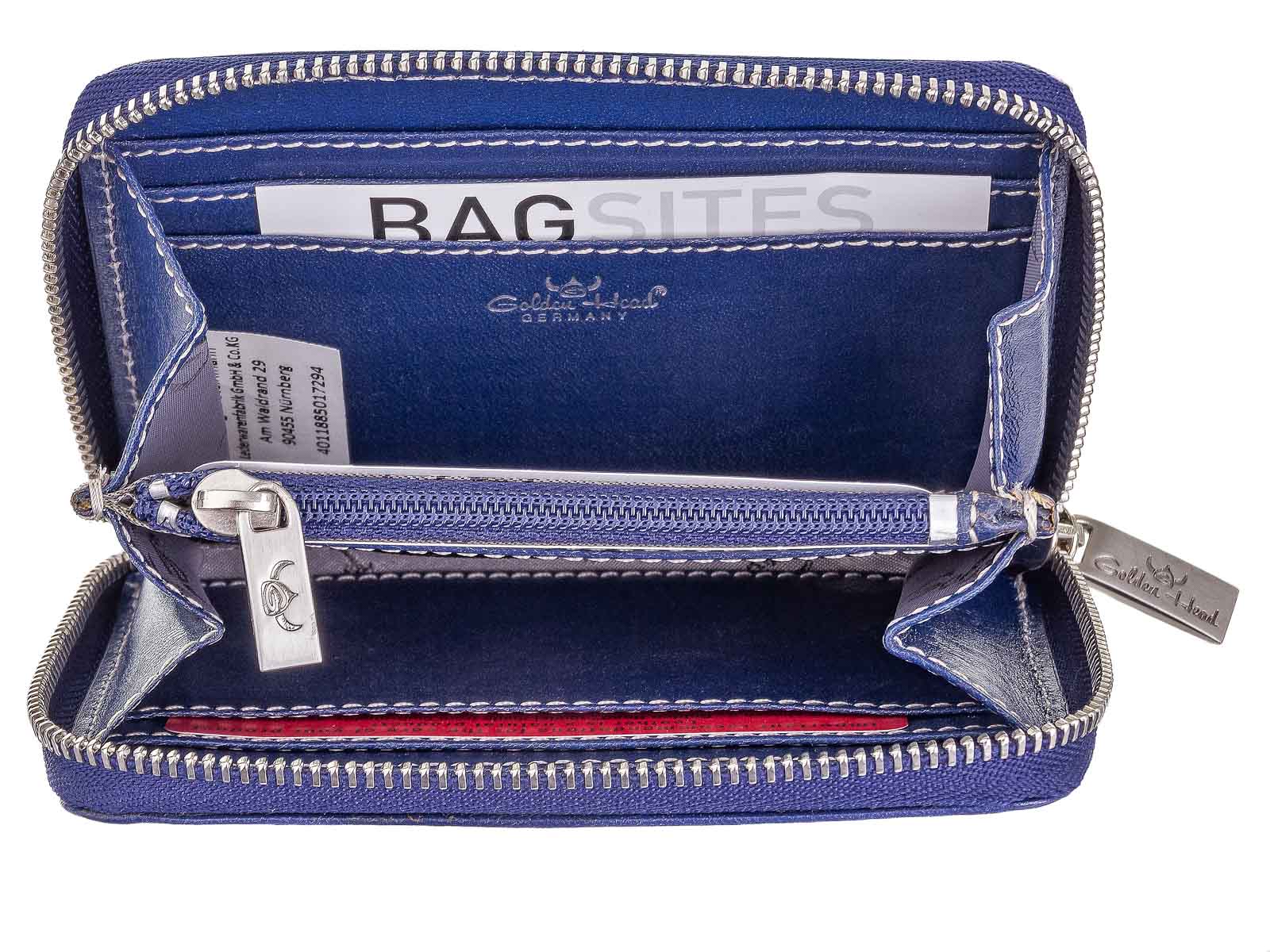 Golden Head Venezia Zipped Billfold Reißverschlussbörse Damen Rot - Image 13