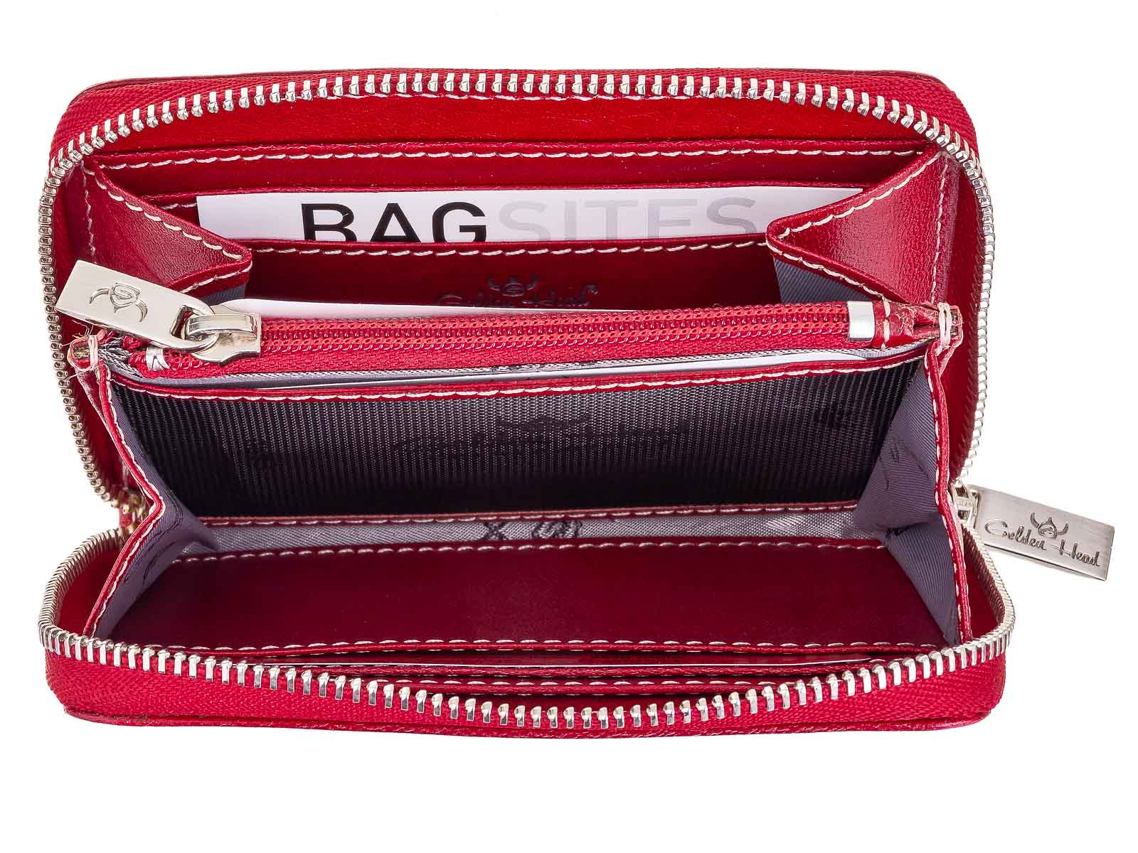 Golden Head Venezia Zipped Billfold Reißverschlussbörse Damen Rot - Image 8