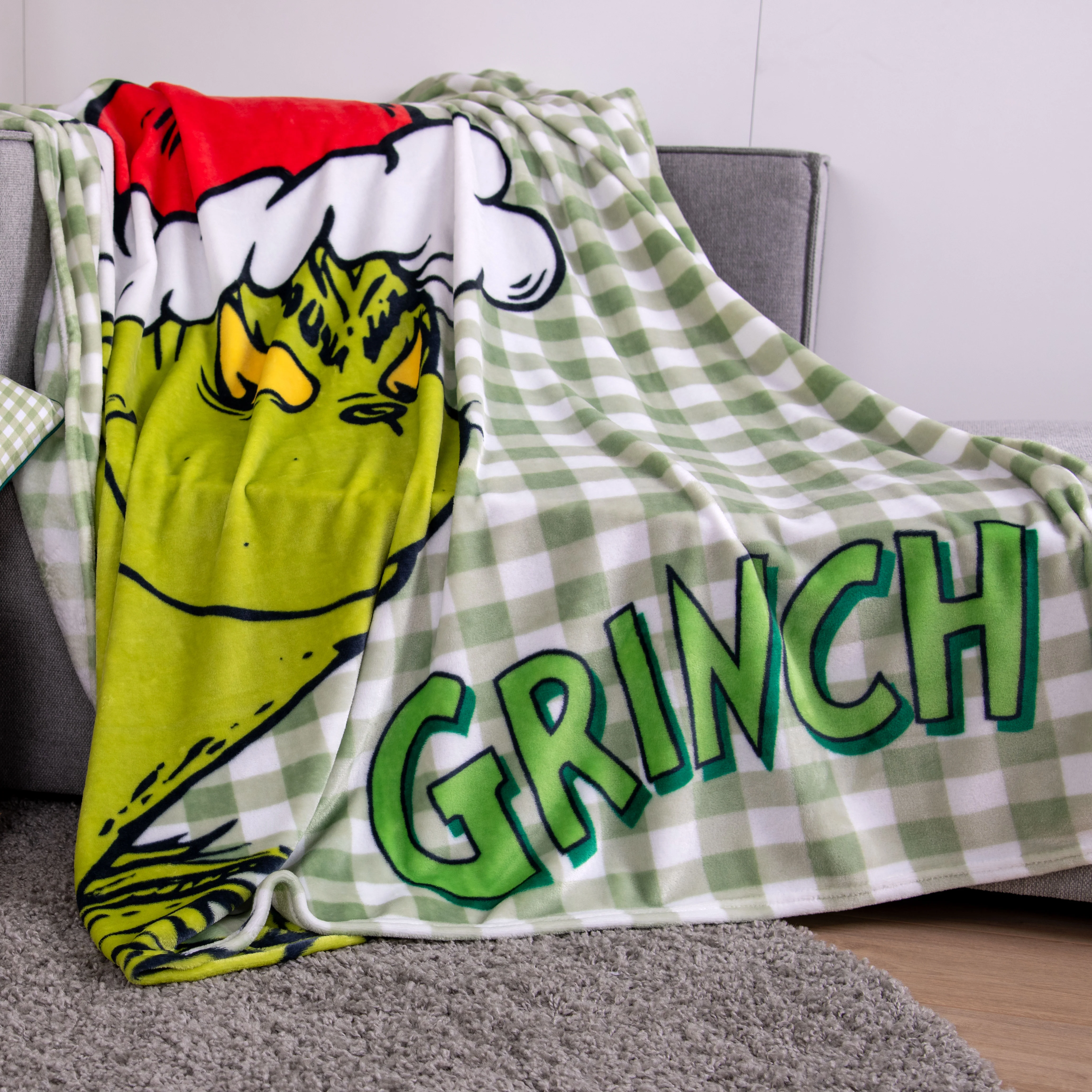 Grinch Kuscheldecke ‘Merry Grinchmas’ – 150×200 cm, Wellsoft-Flausch - Image 2