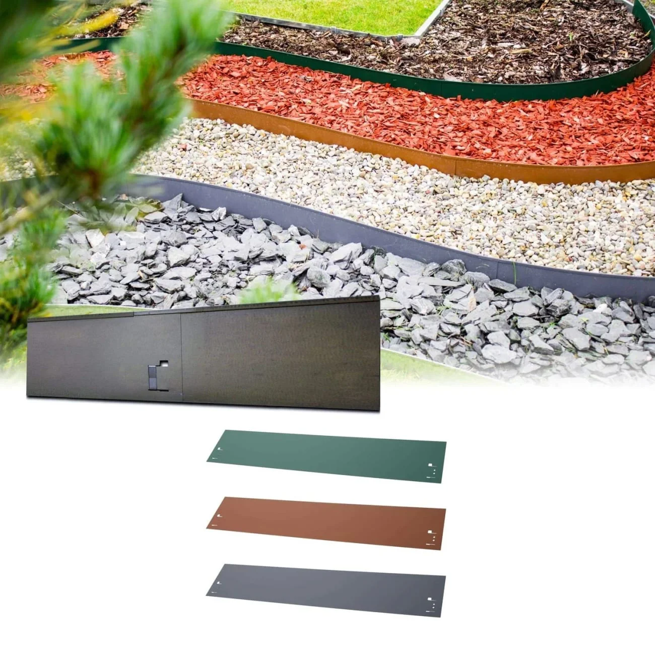 Grüne Rasenkanten aus Metall 13.5x120cm – Beeteinfassung & Beetumrandung - Image 11