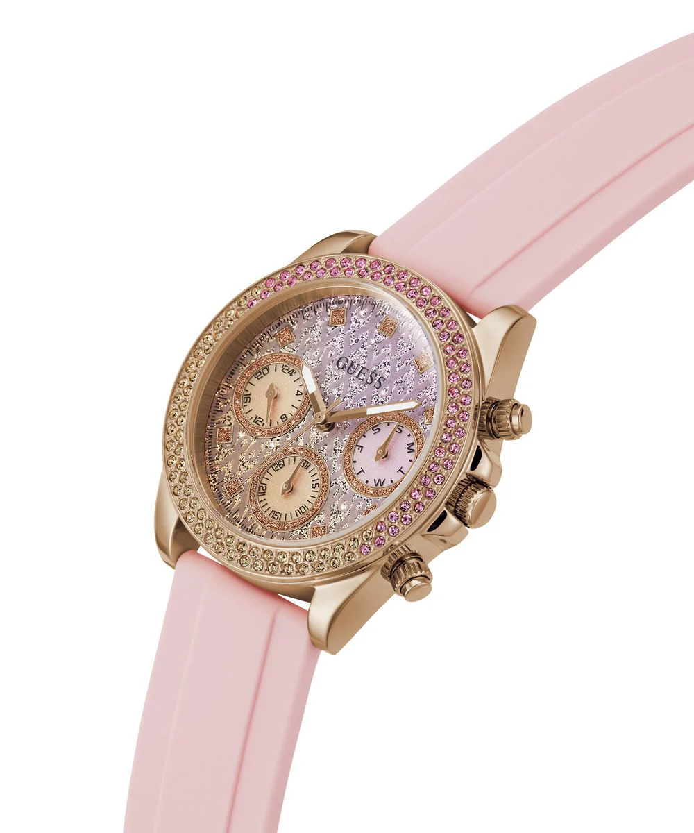 Guess Damen Uhr Armbanduhr SPARKLING PINK GW0032L4 Edelstahl Rosé - Image 2
