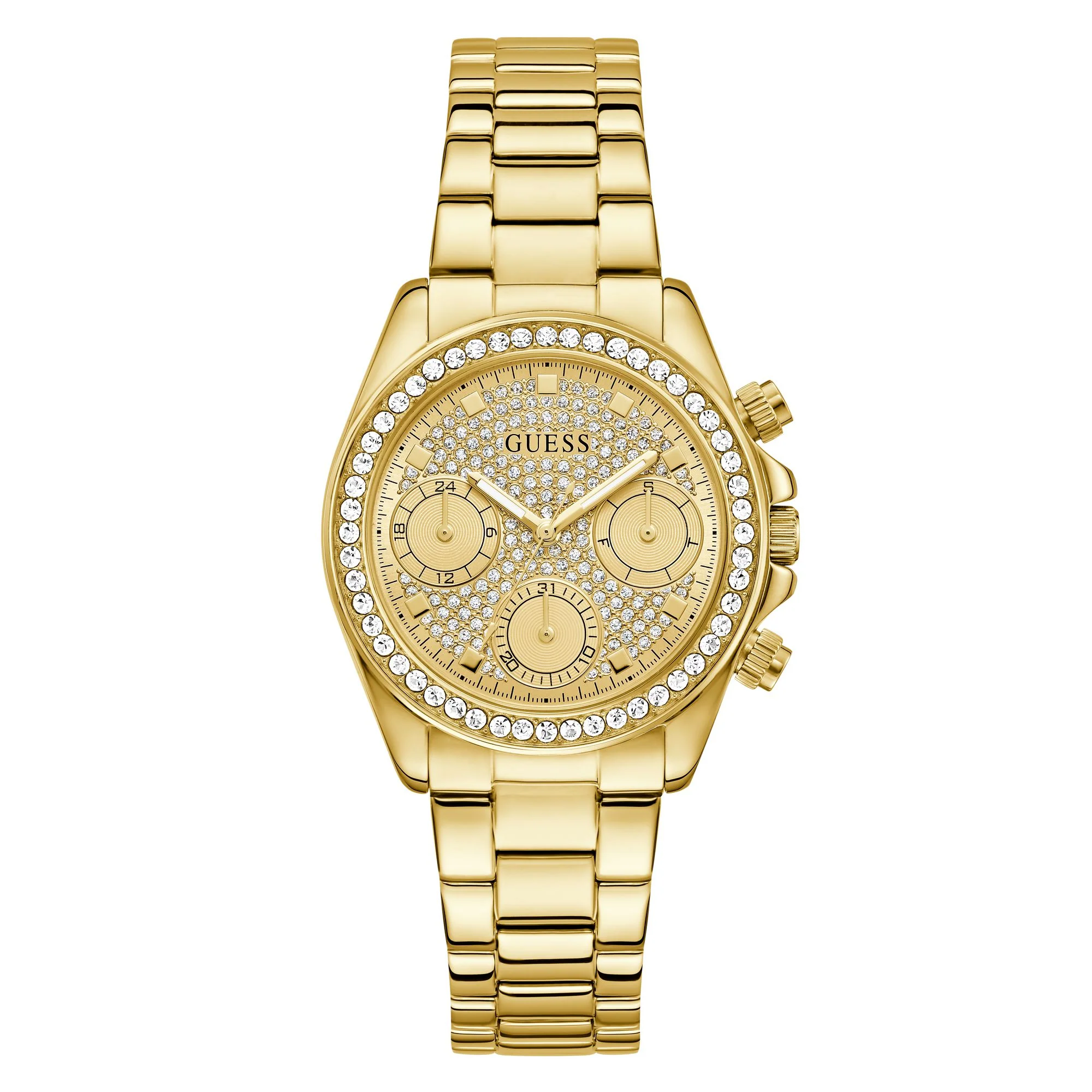 Guess Damen Uhr Armbanduhr VICTORIA GW1037L2 Edelstahl gold