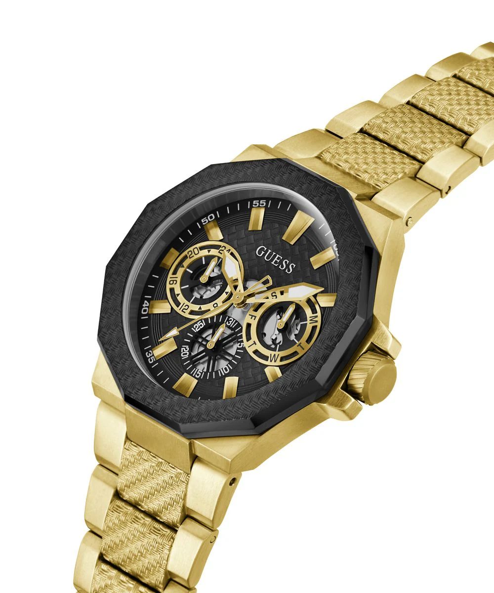 Guess Herren Uhr Armbanduhr INDY GW0636G2 Edelstahl gold - Image 2